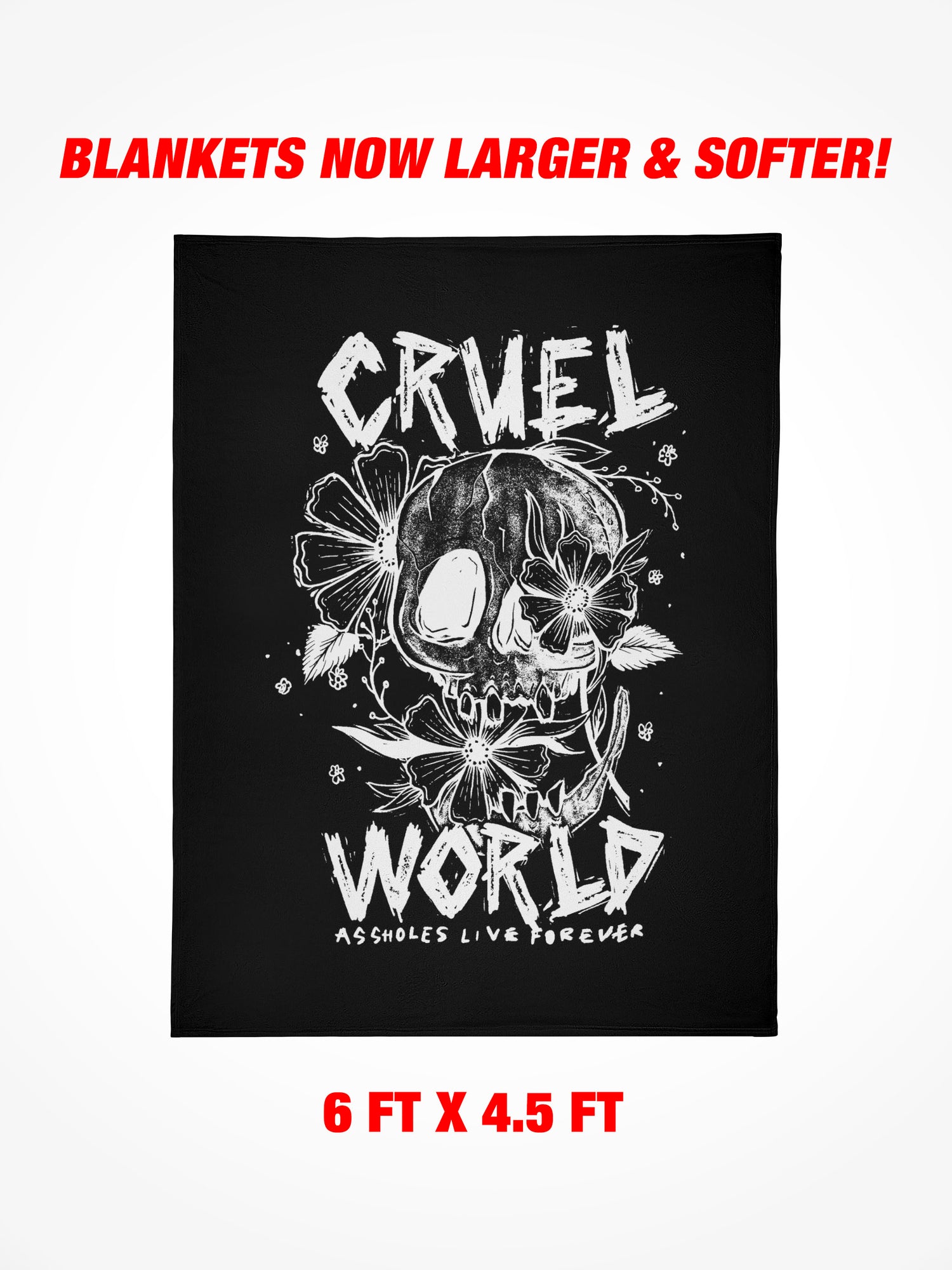 Fleece Blanket - Cruel World Black