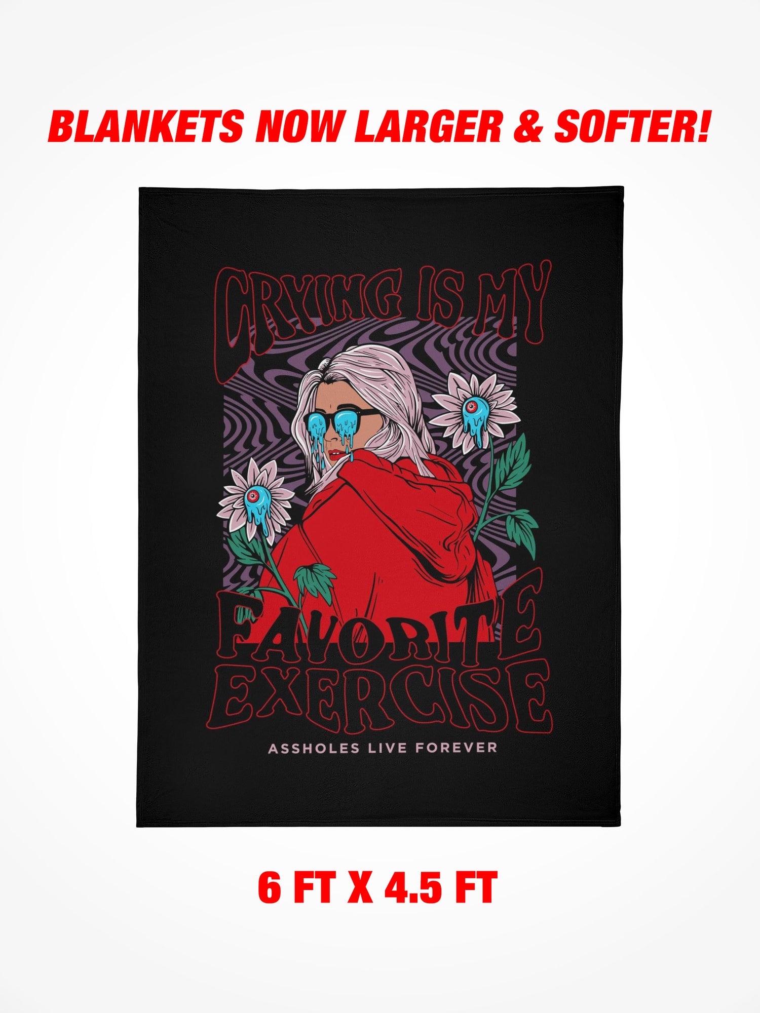 Fleece Blanket - Crying Is My Favorite Exercise