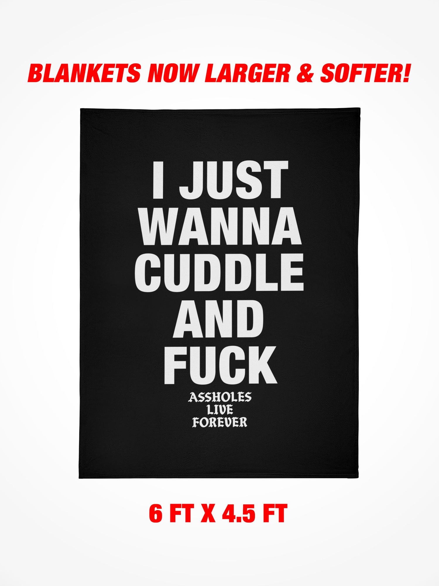 Fleece Blanket - I Just Wanna Cuddle Black
