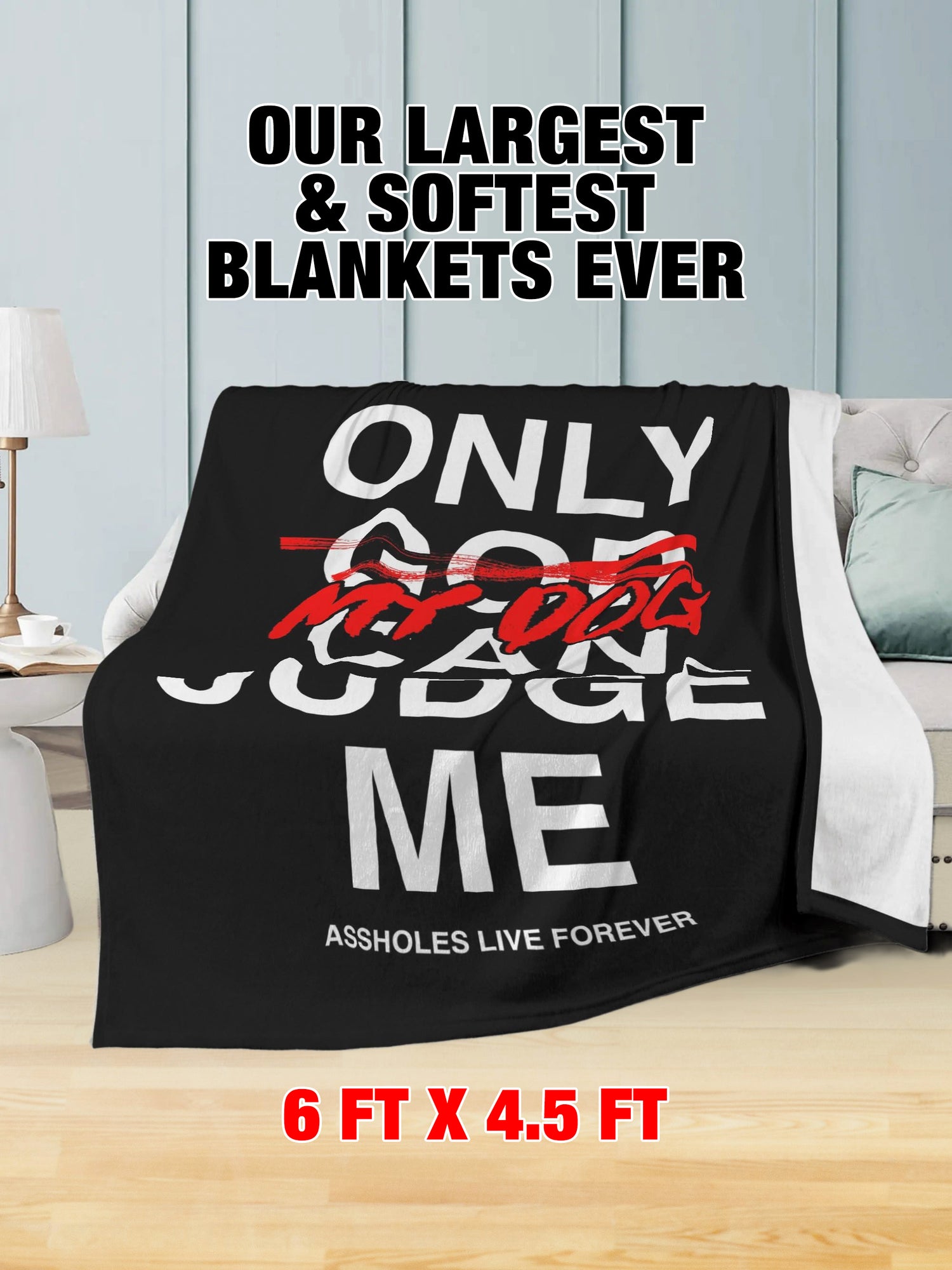 Fleece Blanket - Only My Dog Can Judge Me