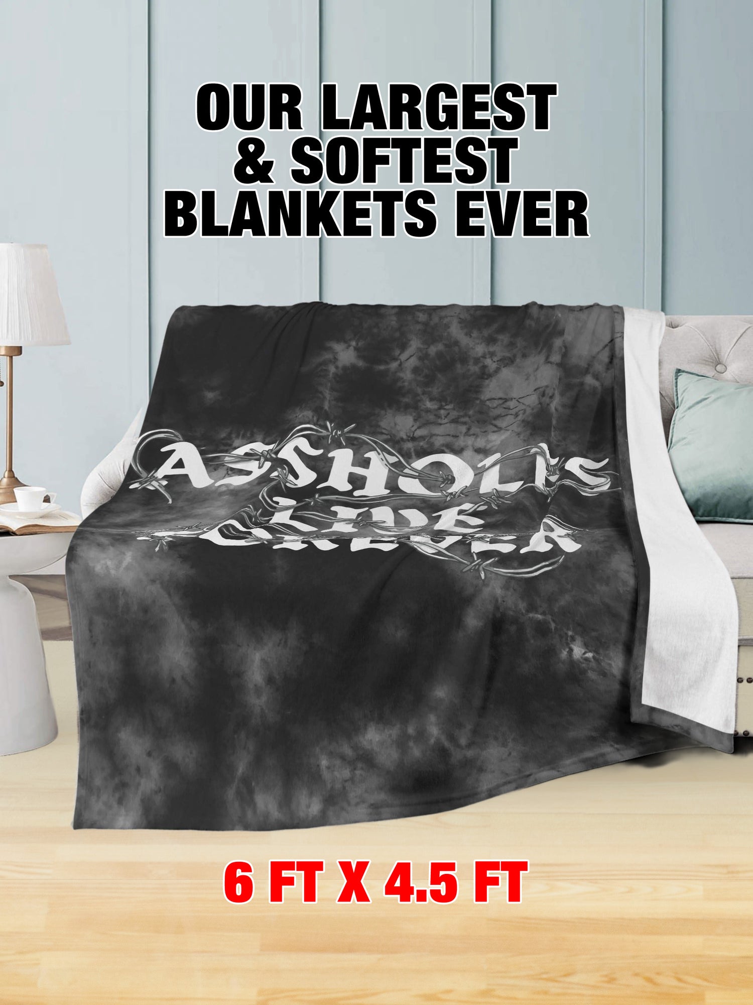 Fleece Blanket - ALF Grey Tie Dye