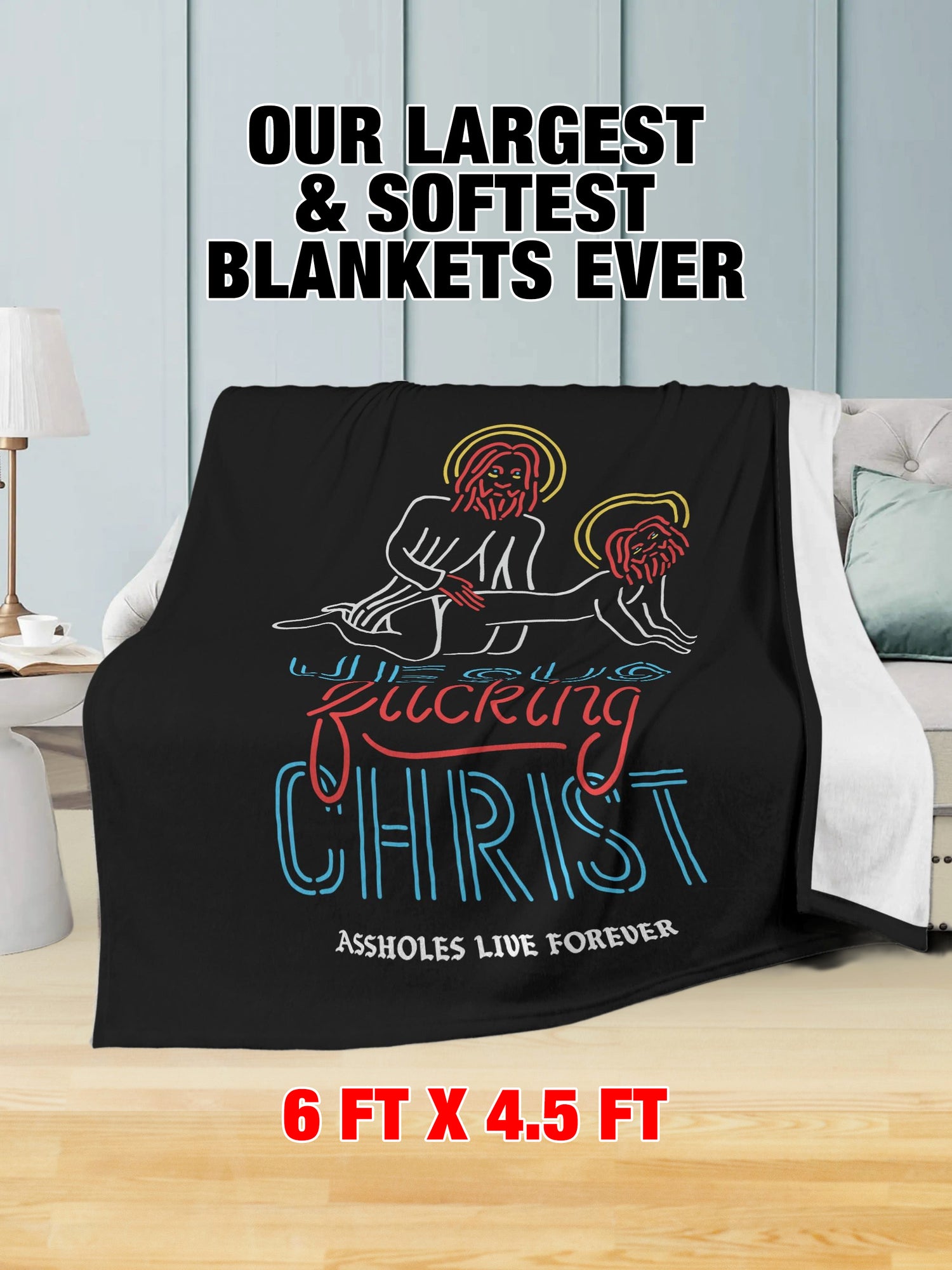 Fleece Blanket - JESUS FUCKING CHRIST