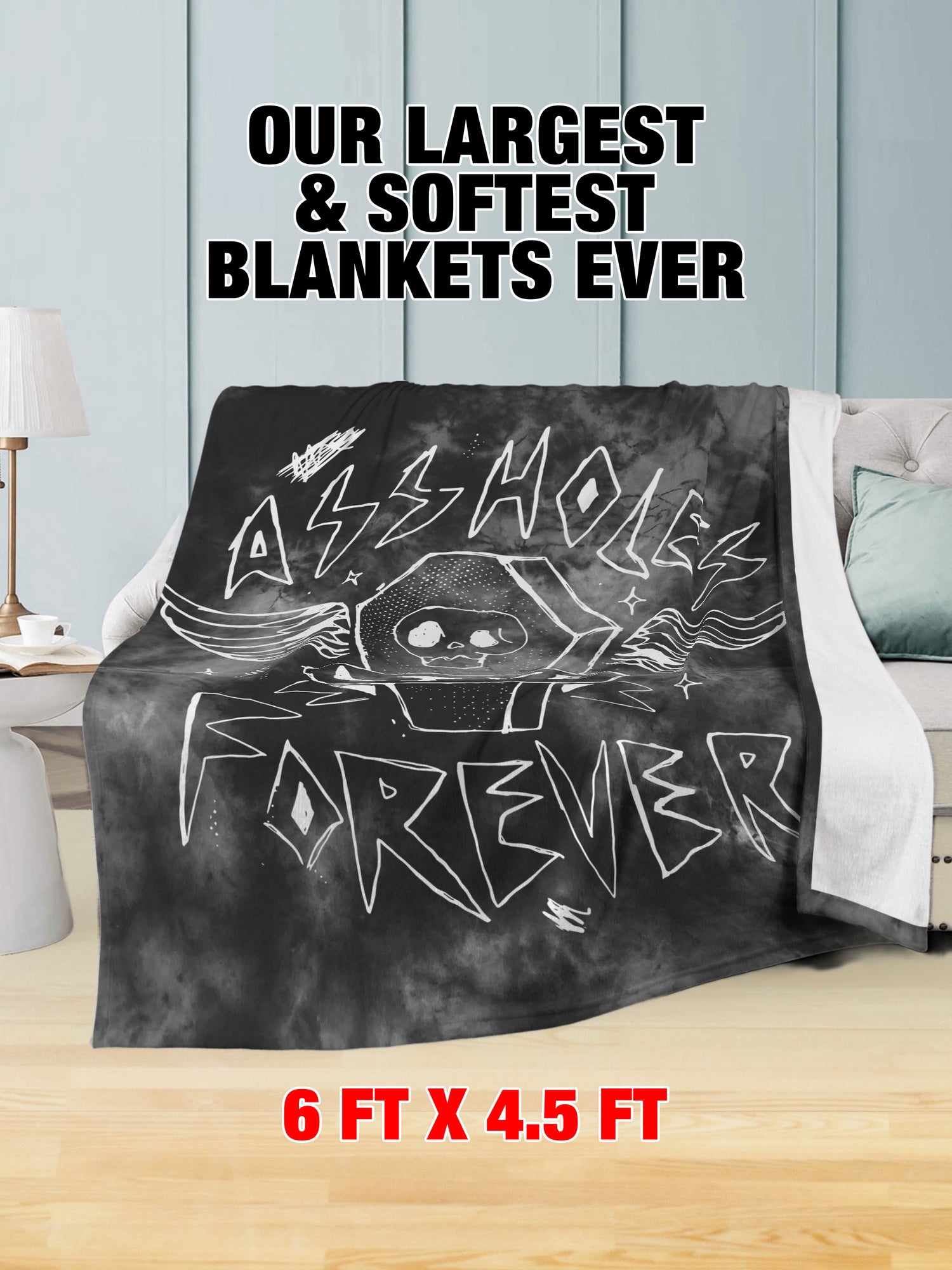 Fleece Blanket - ALF Coffin Grey Tie Dye