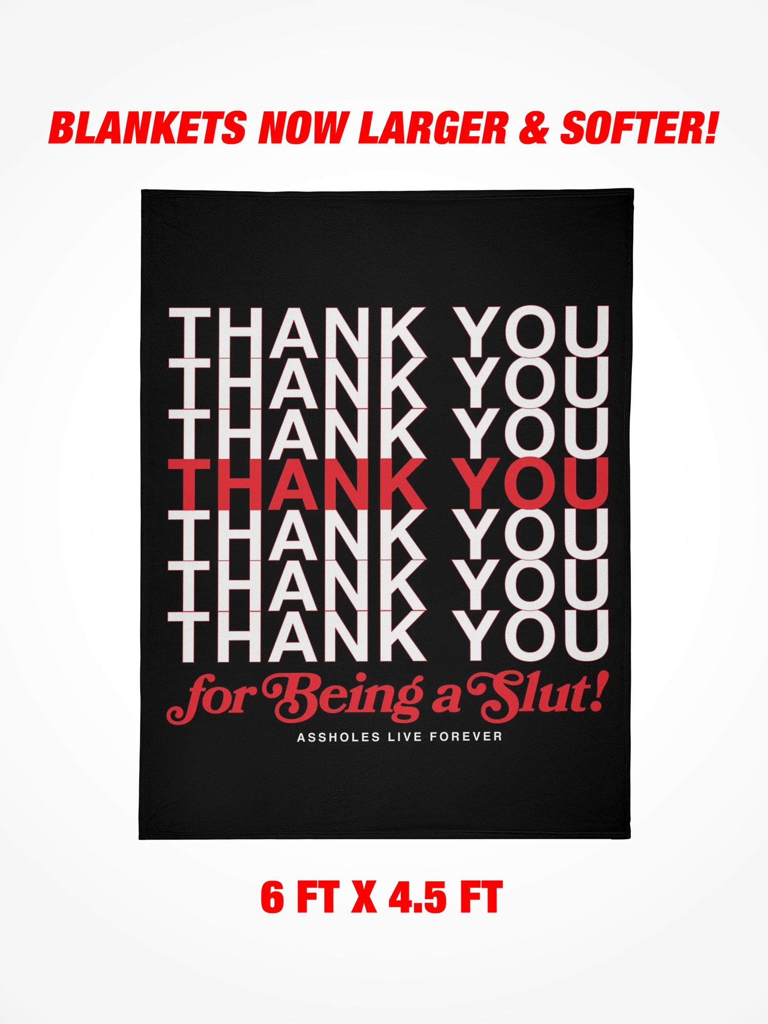 Fleece Blanket - THANK YOU FOR BEING A SLUT