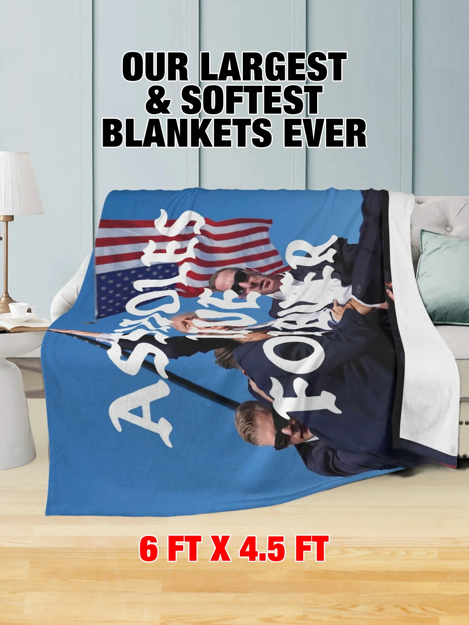 Fleece Blanket - CANT BE KILLED TRUMP