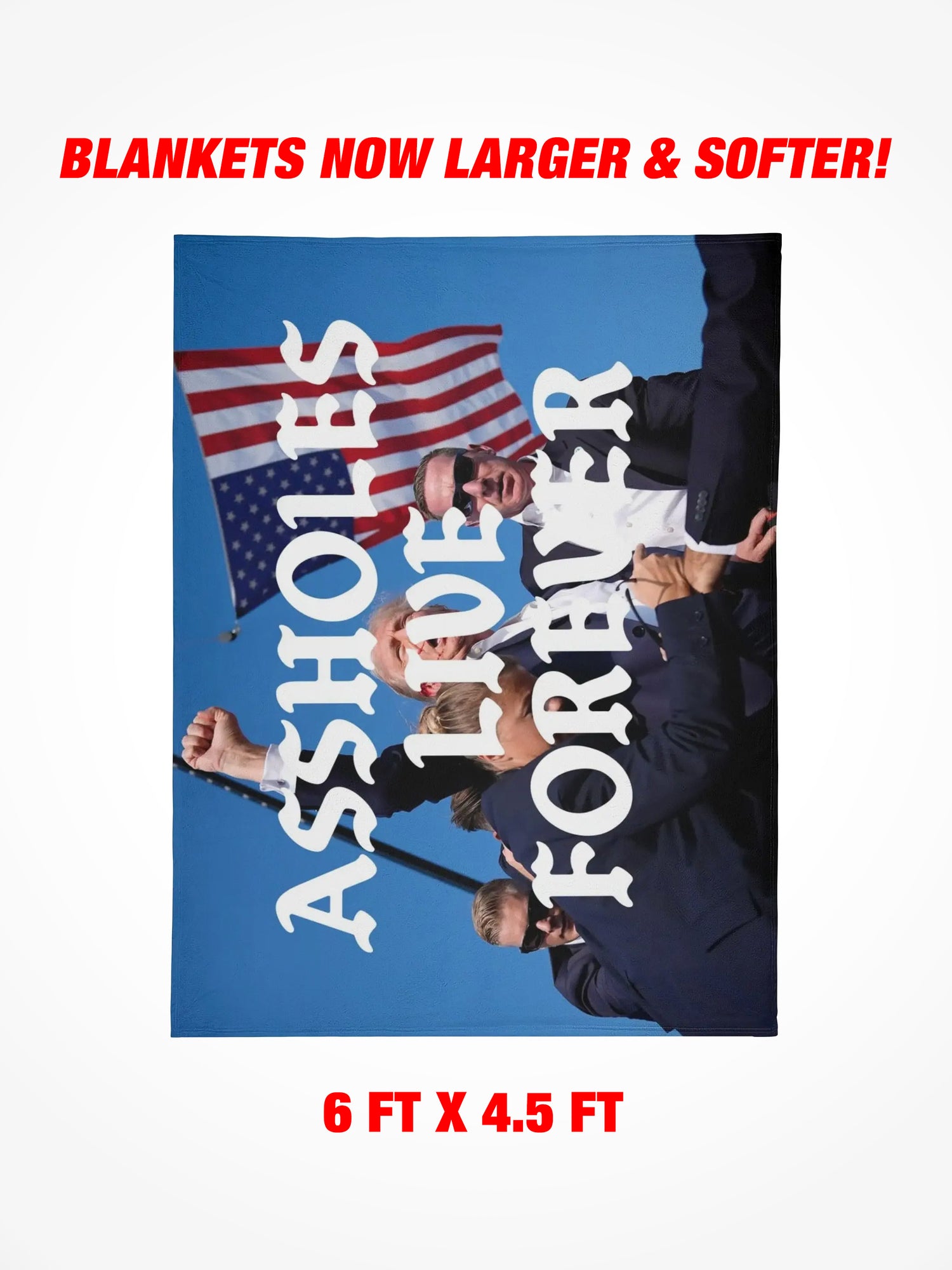 Fleece Blanket - CANT BE KILLED TRUMP