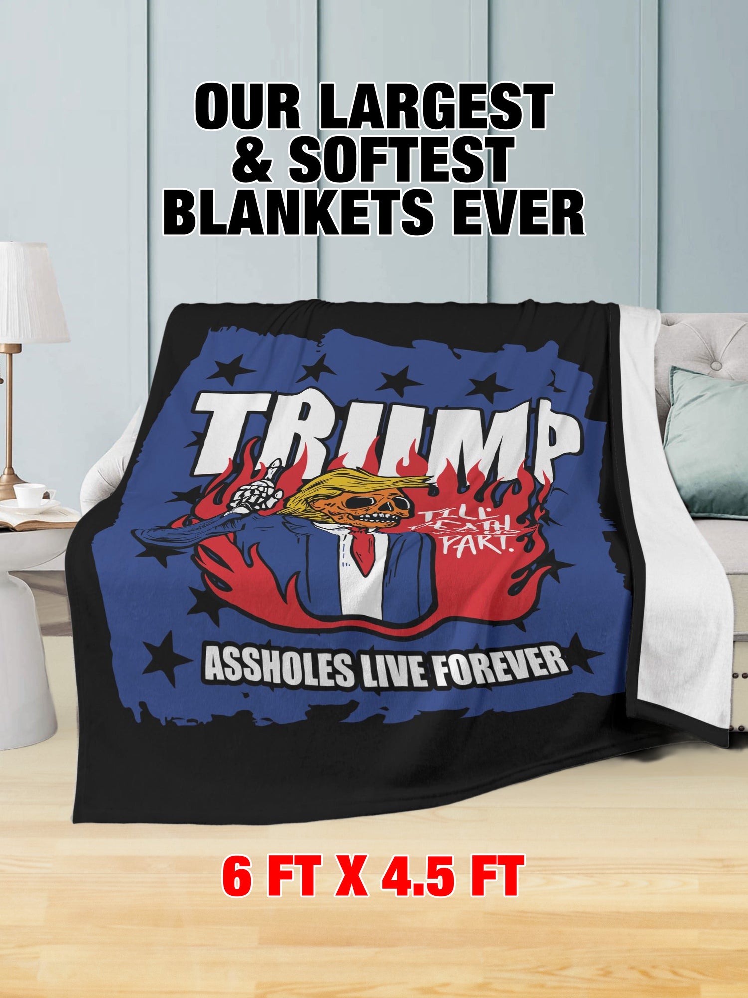 Fleece Blanket - Trump Till Death