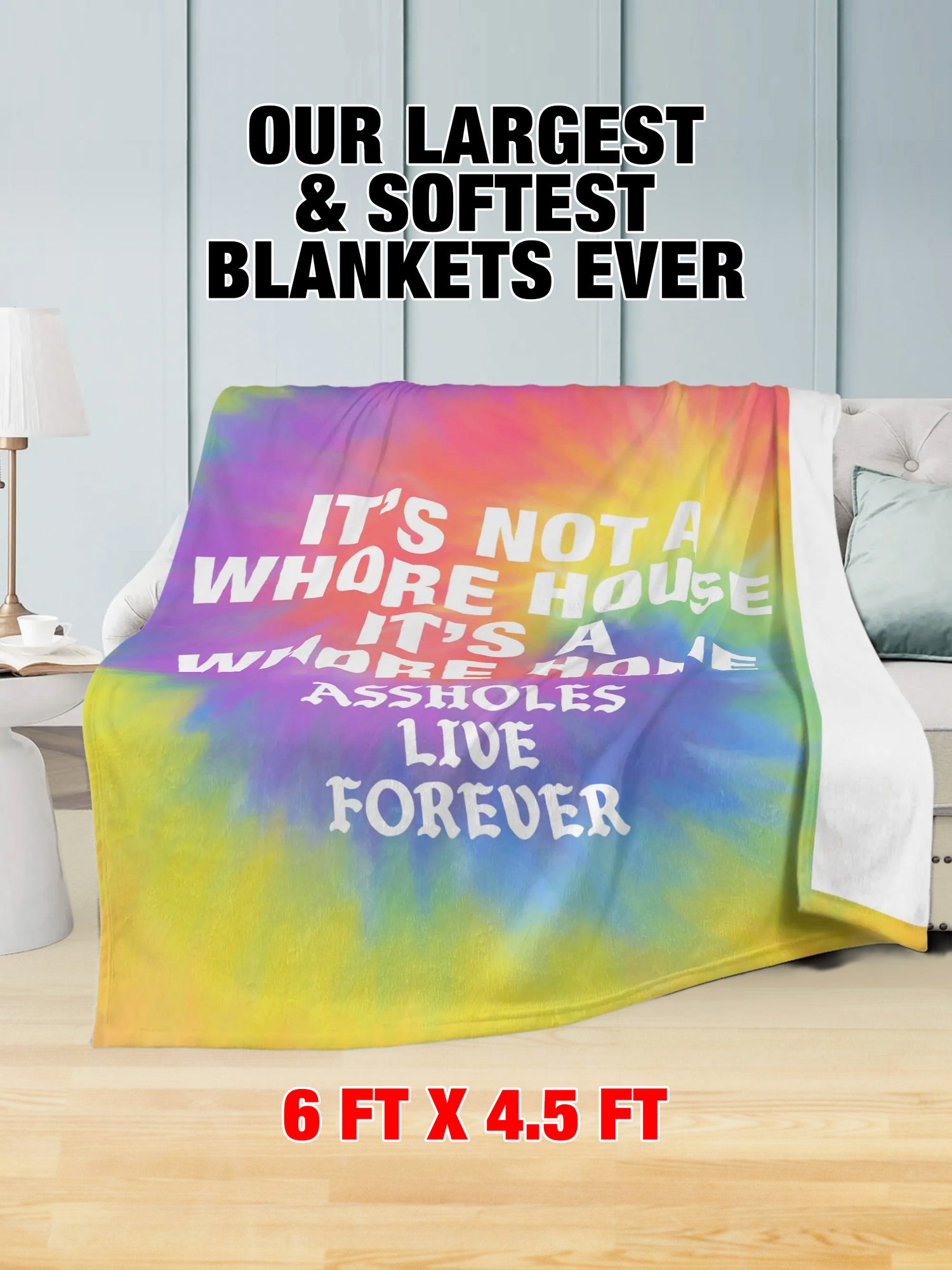 Fleece Blanket - Whore Home Tie Dye