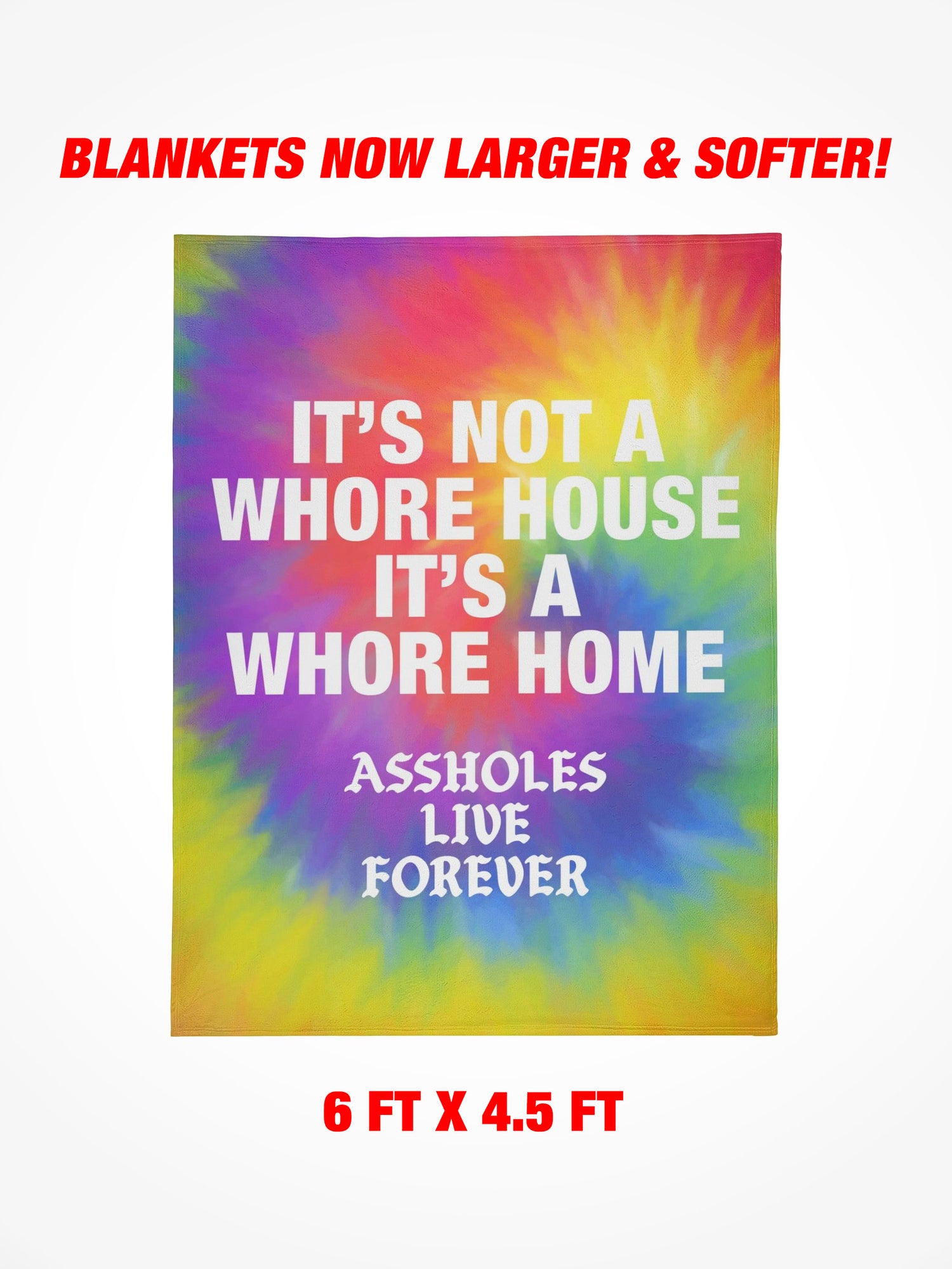 Fleece Blanket - Whore Home Tie Dye