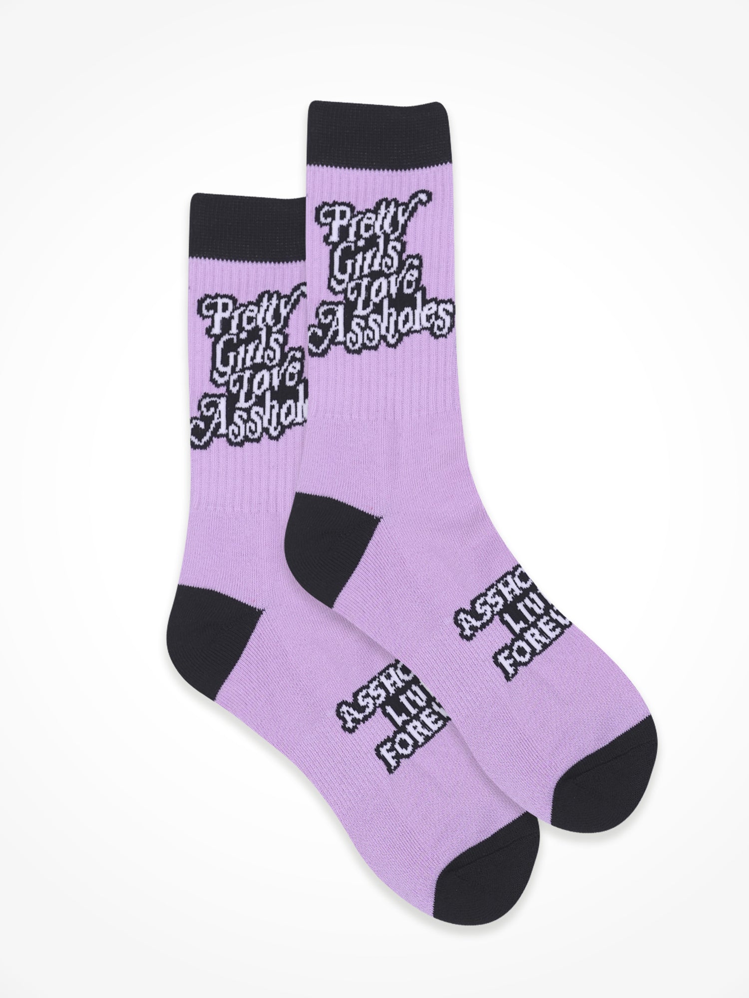 Pretty Girls Love Assholes Sock - Pink