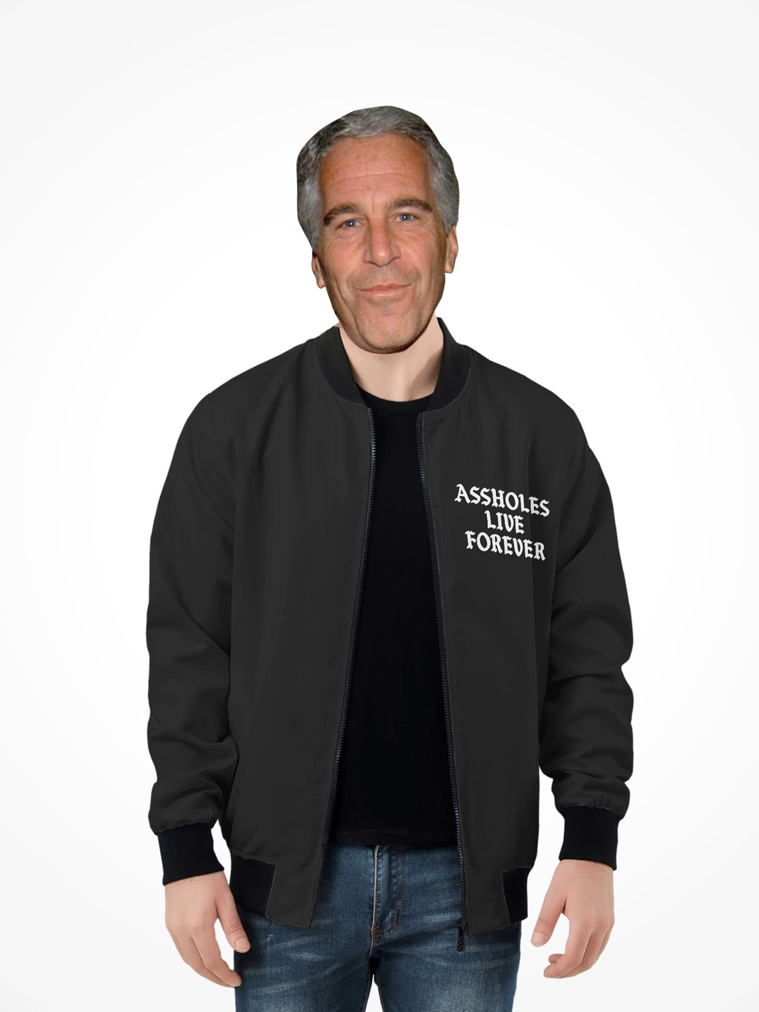 Mens All Over Print Zip Bomber Jacket - Trump Till Death