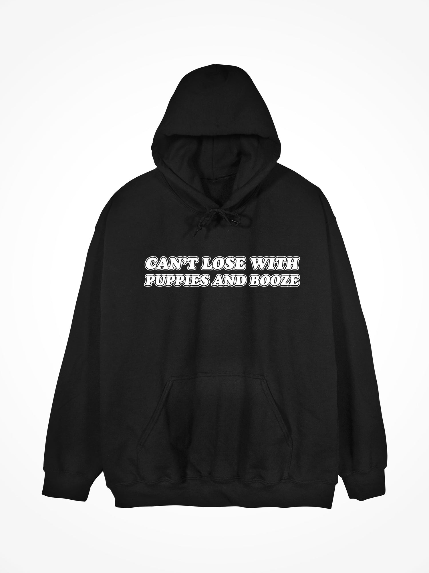 Puppies And Booze - Black Hoodie
