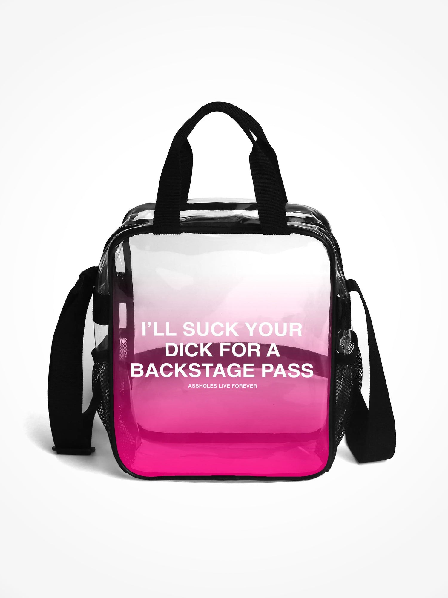 Clear Shoulder Bag - BACKSTAGE DICK PINK FADE