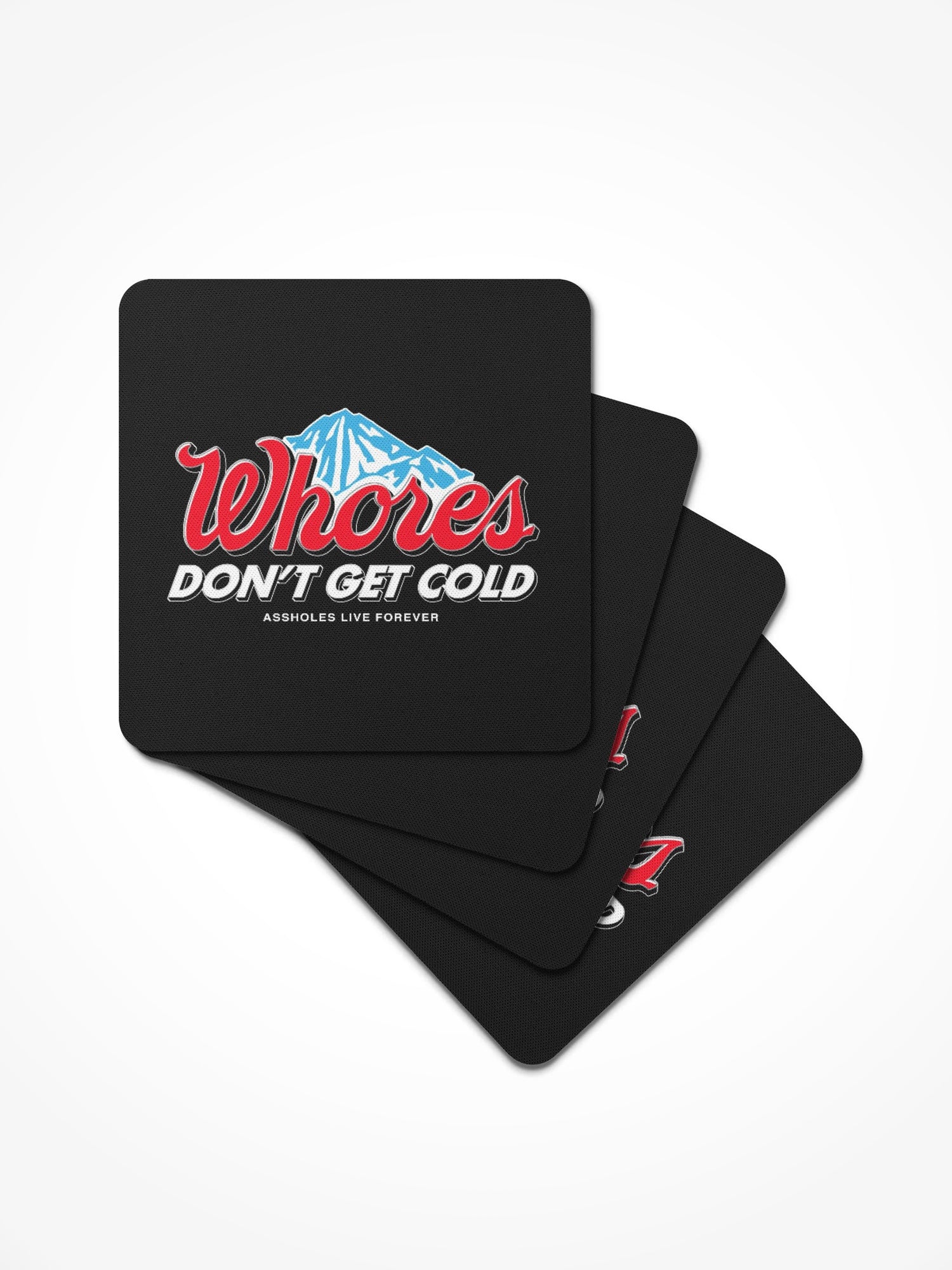 Rubber Coaster 4 Pack - WHORES COLD