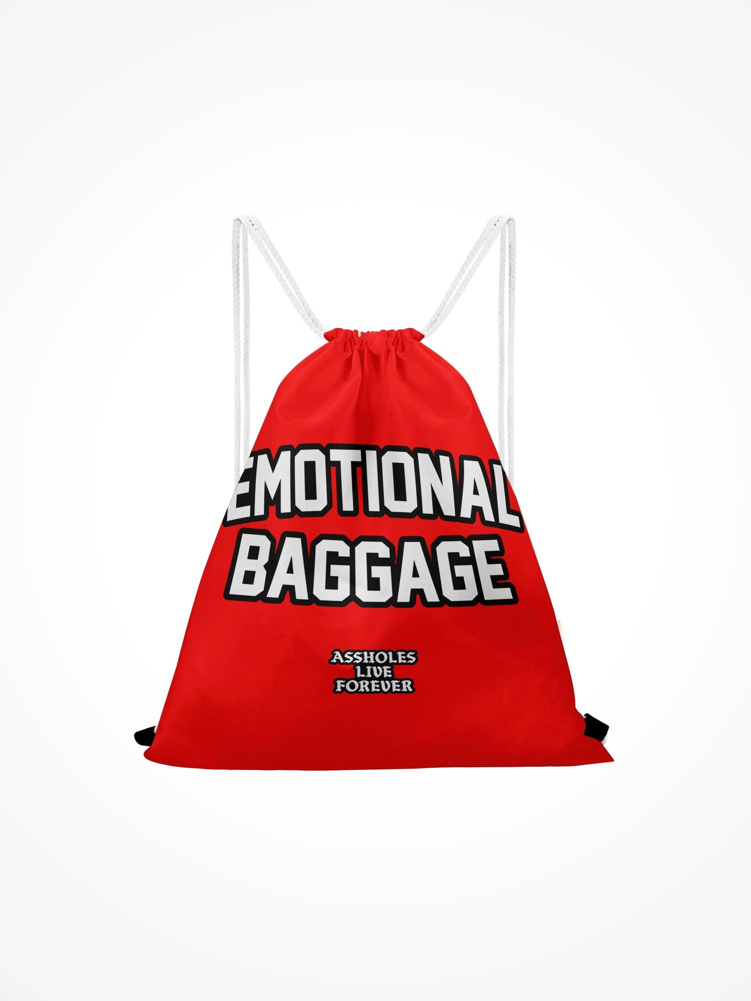 Drawstring Bag - EMOTIONAL BAGGAGE RED