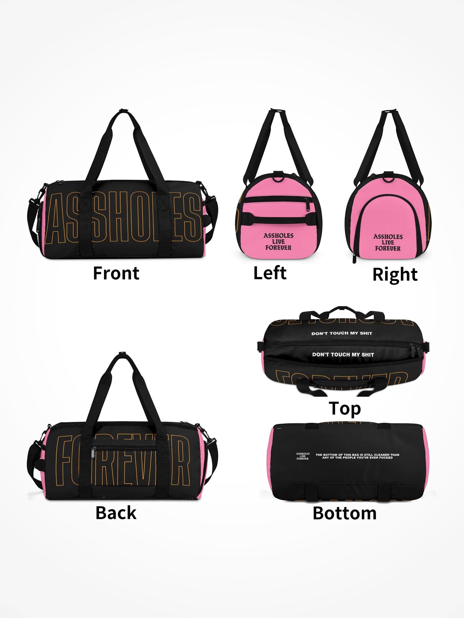 Duffle Bag - ASSHOLES PINK OUTLINE
