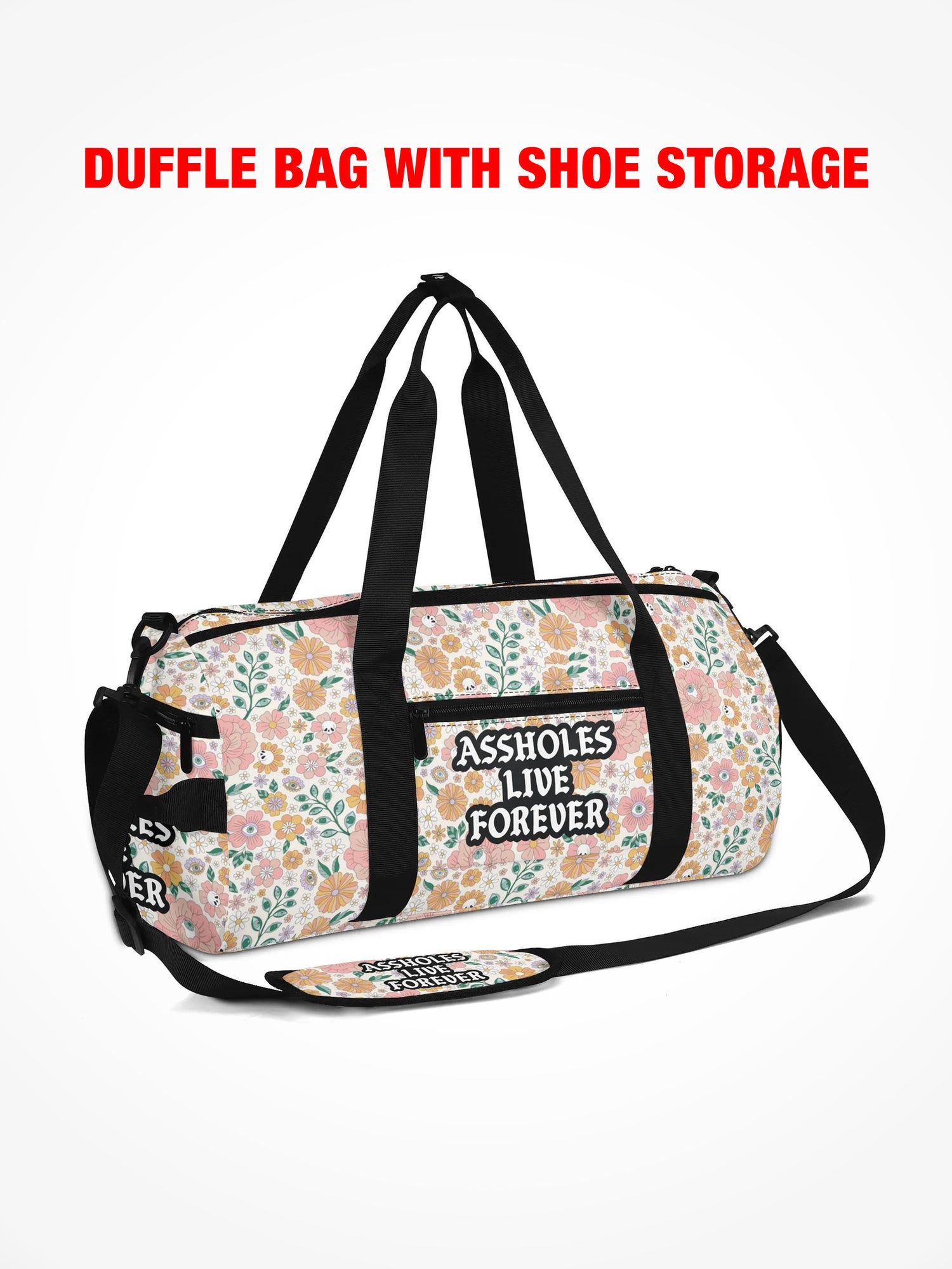 Duffle Bag - EMOTIONAL BAGGAGE - Daisy Skull