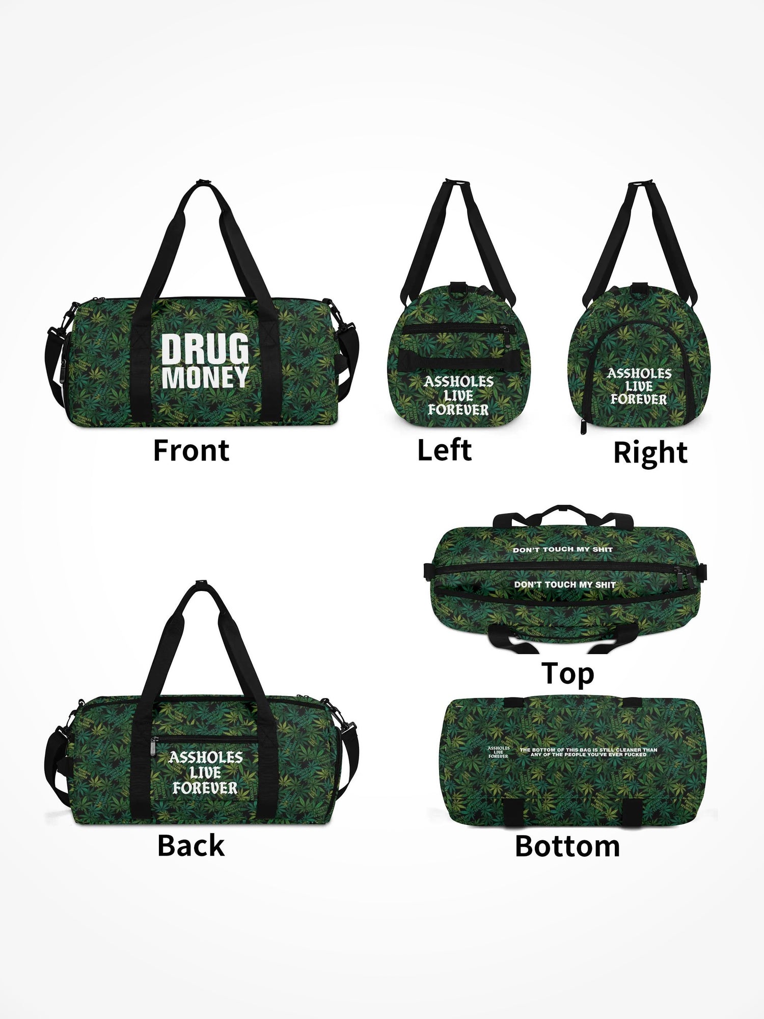 Duffle Bag - DRUG MONEY WEED