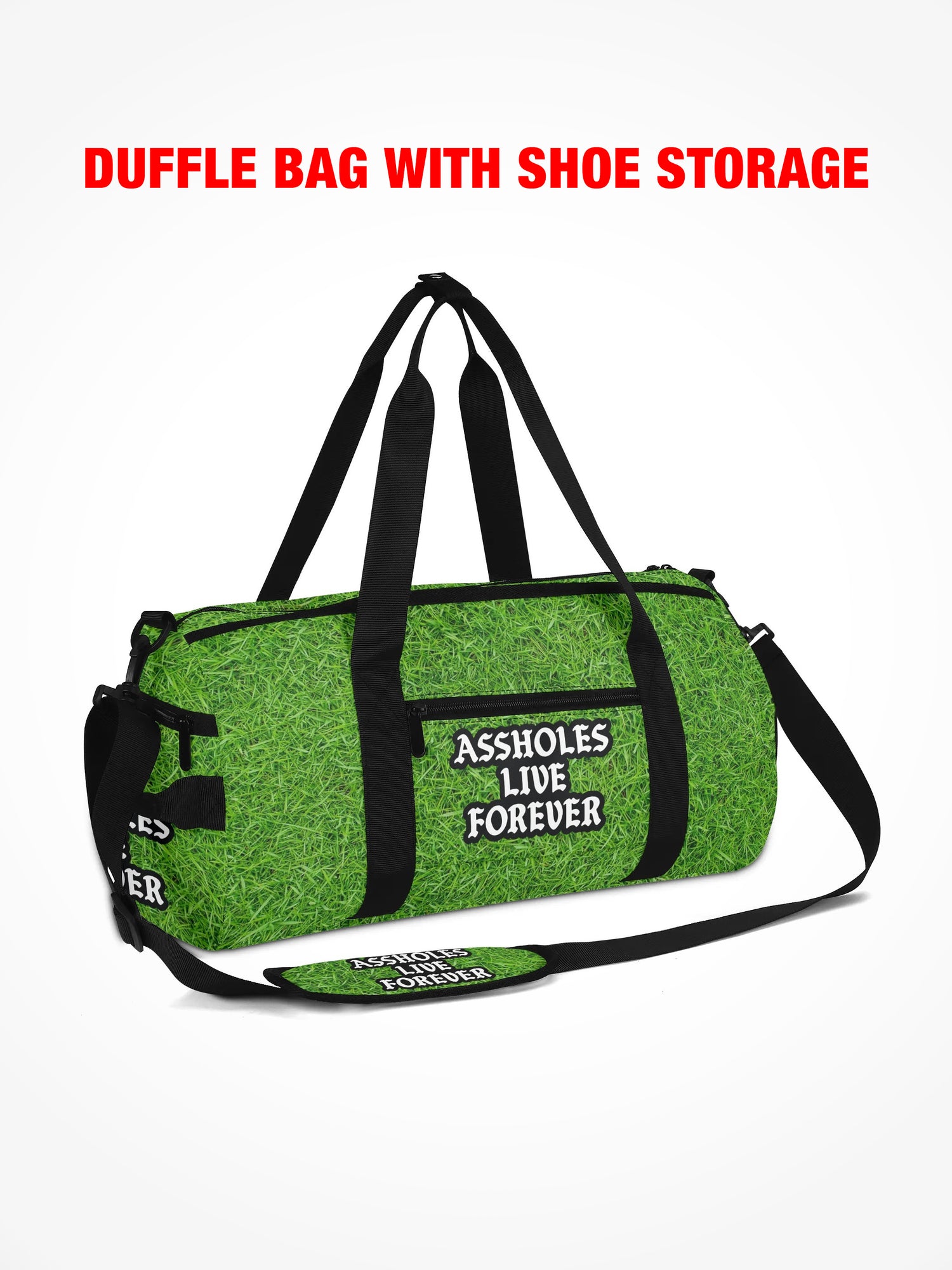 Duffle Bag - EMOTIONAL BAGGAGE WARPED GREEN GRASS