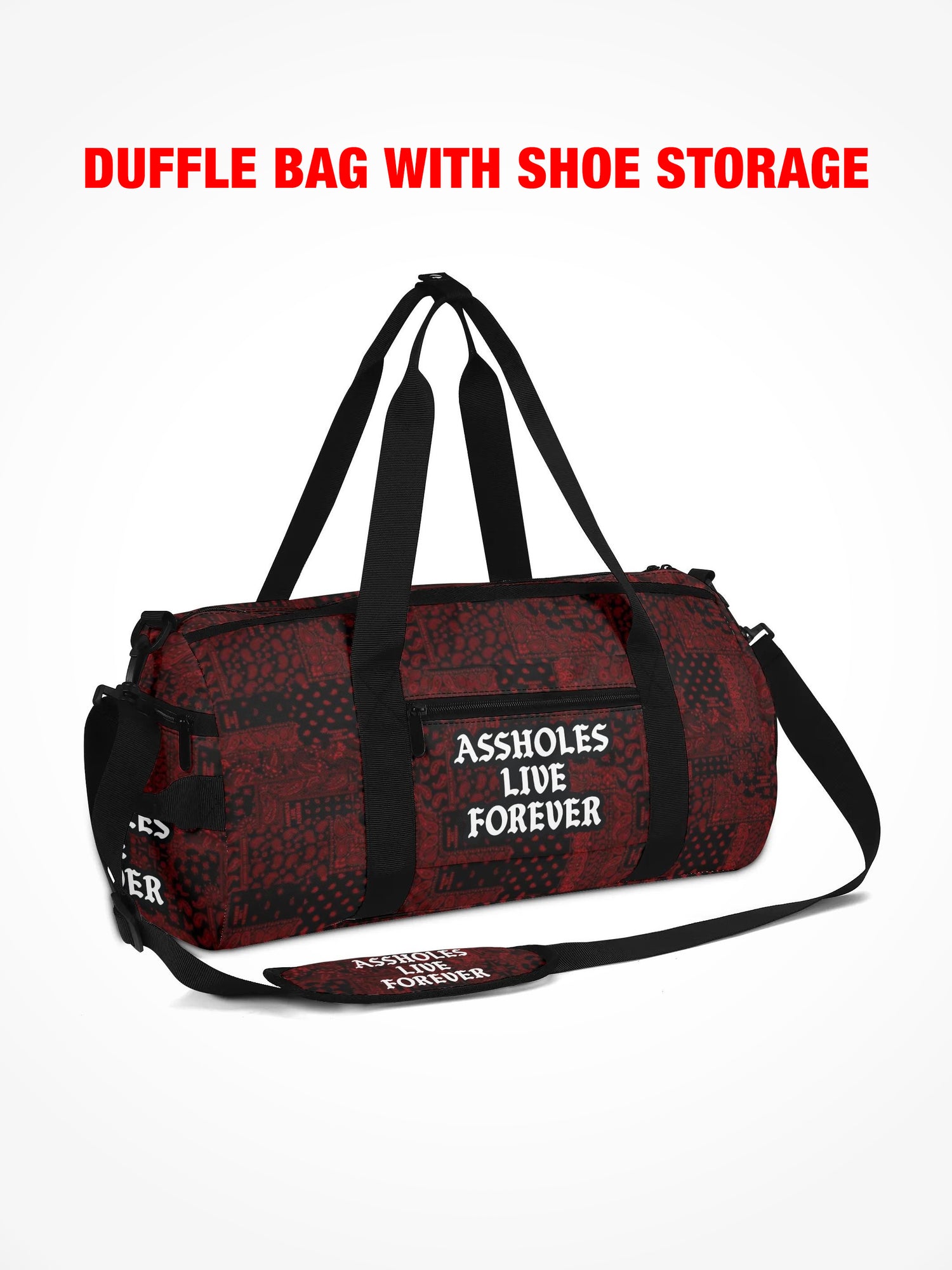 Duffle Bag - EMOTIONAL BAGGAGE RED PAISLEY