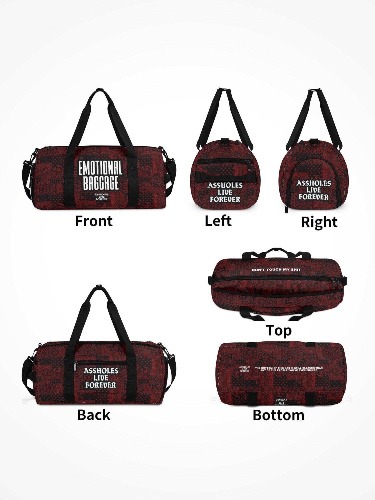 Duffle Bag - EMOTIONAL BAGGAGE RED PAISLEY