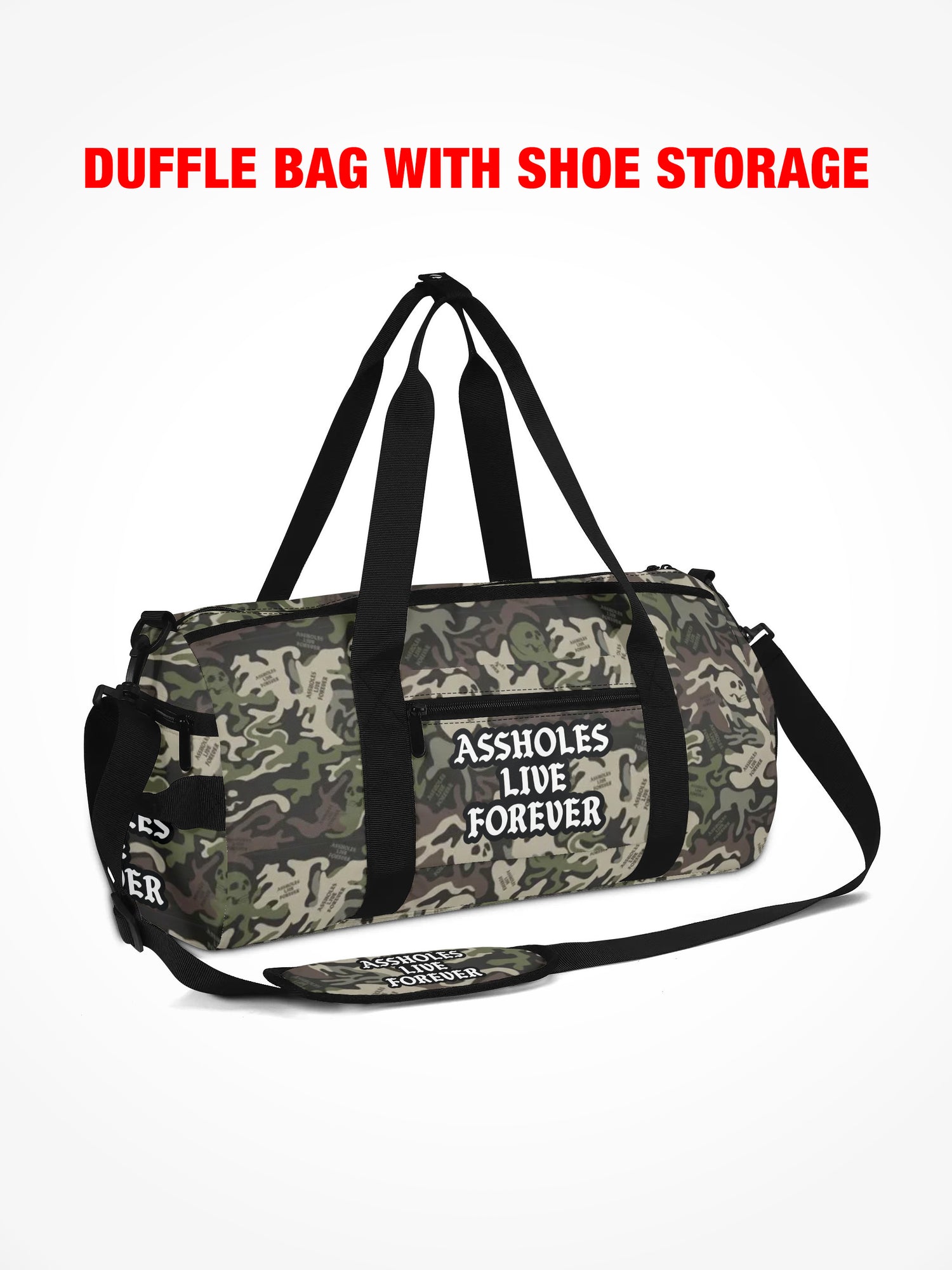 Duffle Bag - EMOTIONAL BAGGAGE CAMO SKULLS