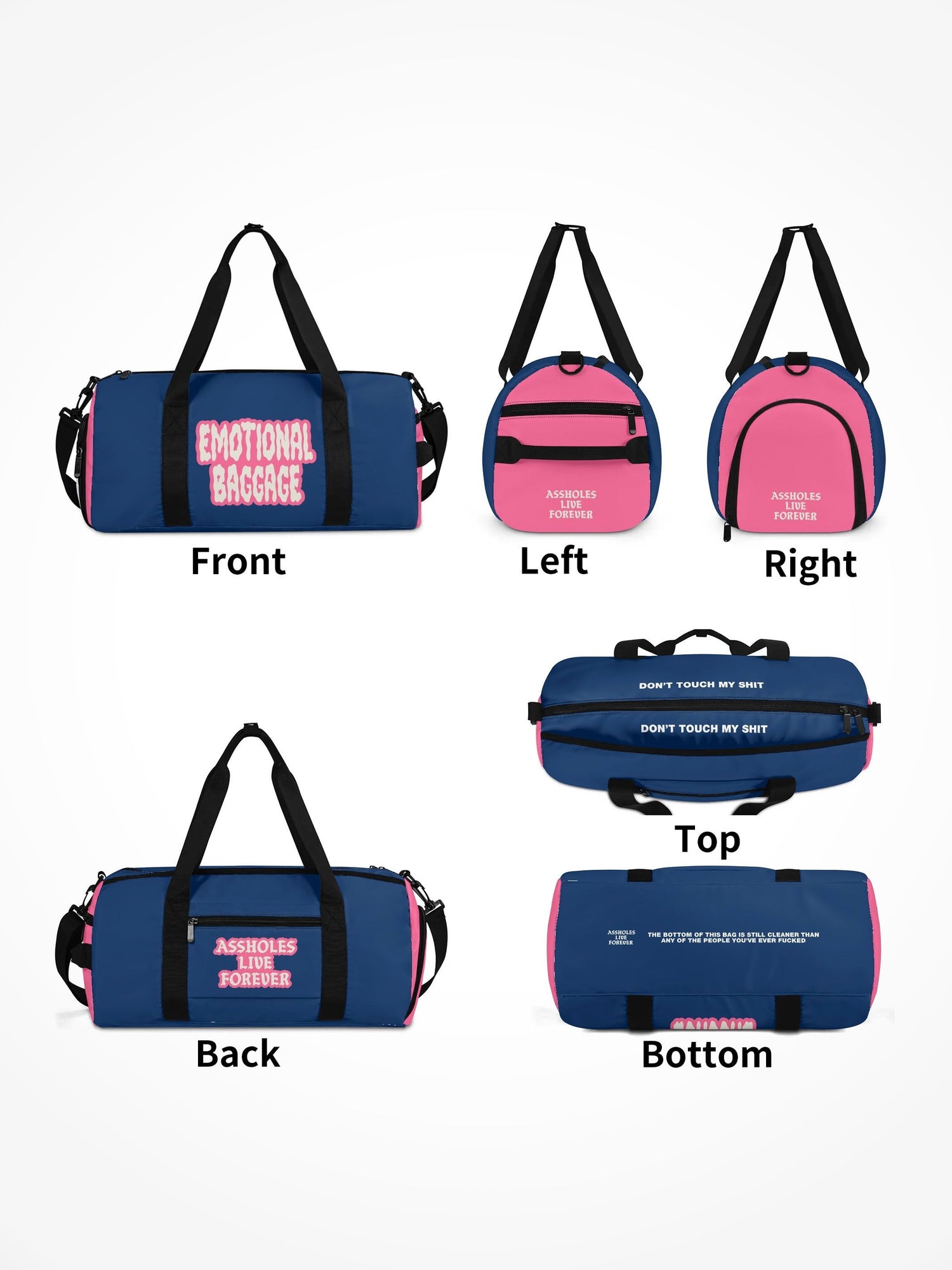 Duffle Bag - EMOTIONAL BAGGAGE WARPED NAVY