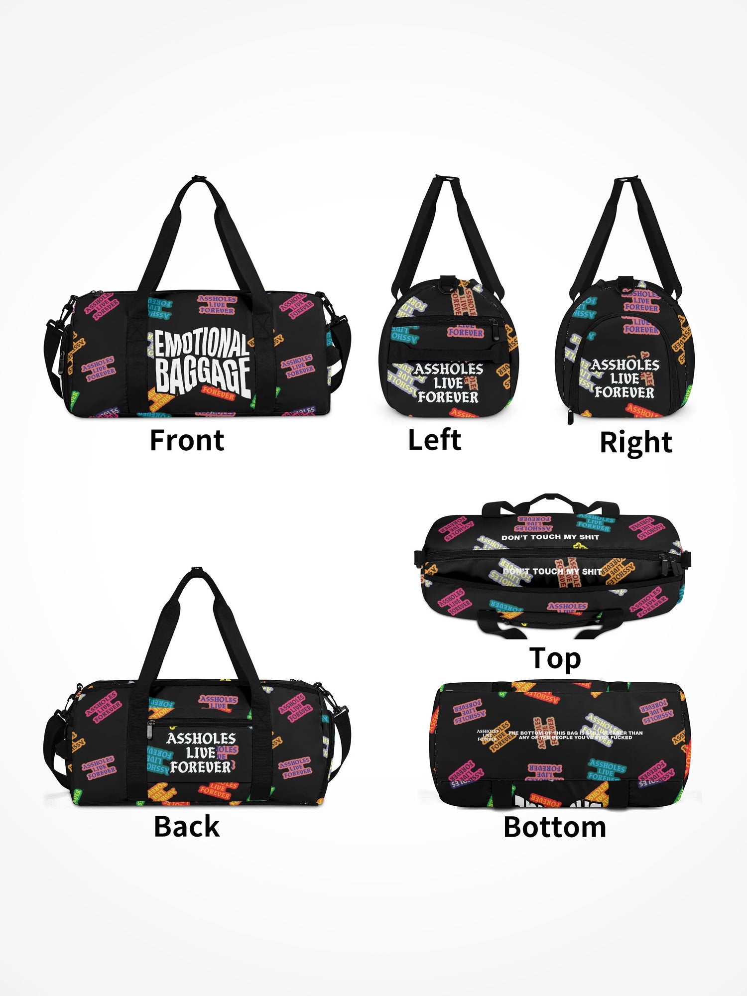 Duffle Bag - EMOTIONAL BAGGAGE WARPED STICKERS