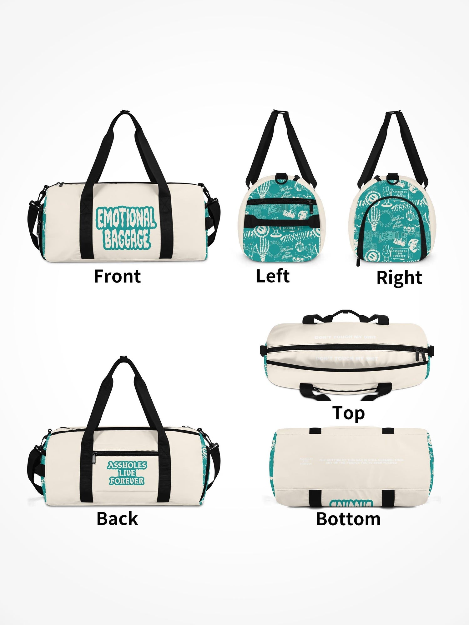 Duffle Bag - EMOTIONAL BAGGAGE WARPED WHITE