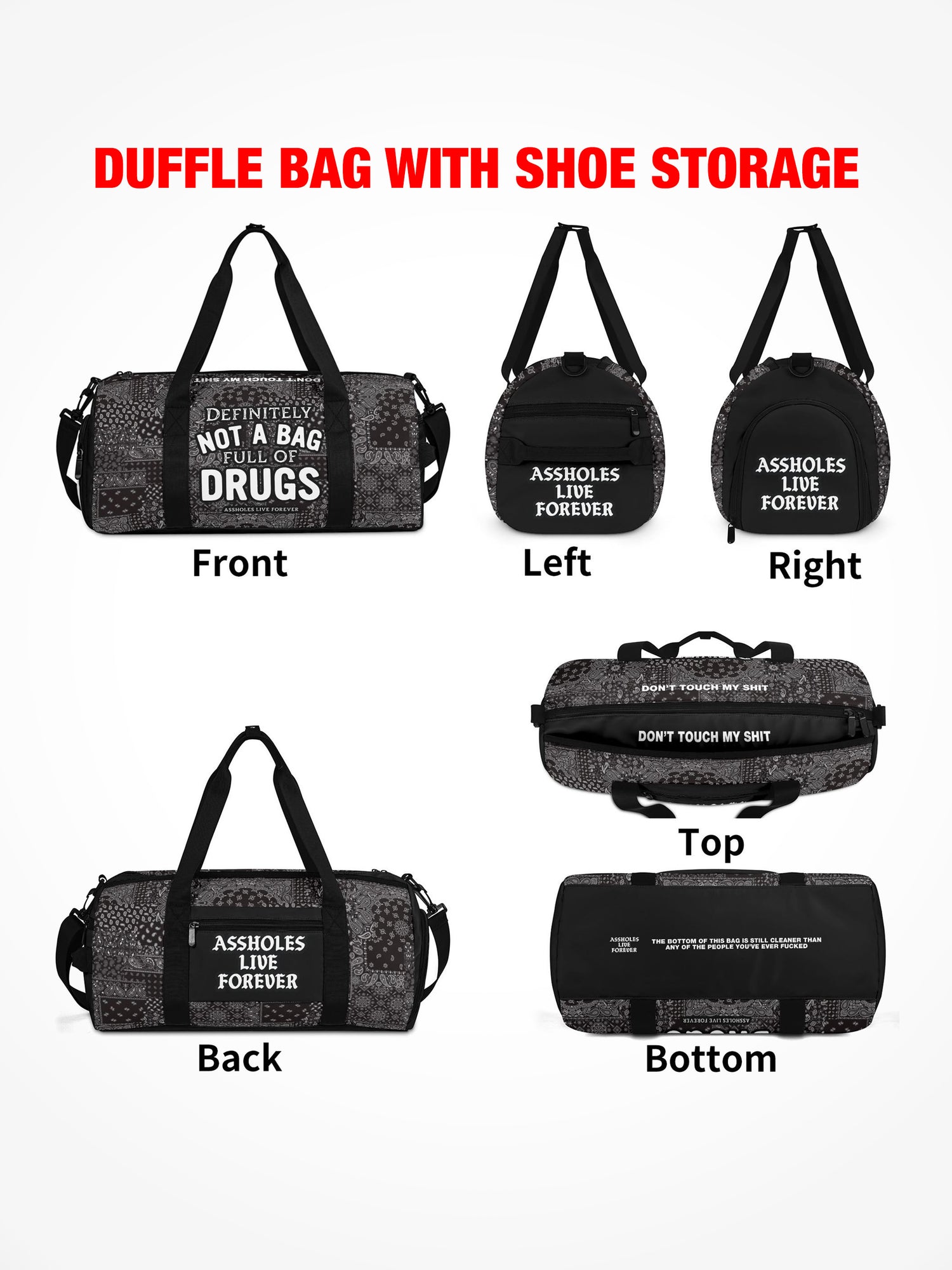 Duffle Bag - FULL OF DRUGS - BANDANA