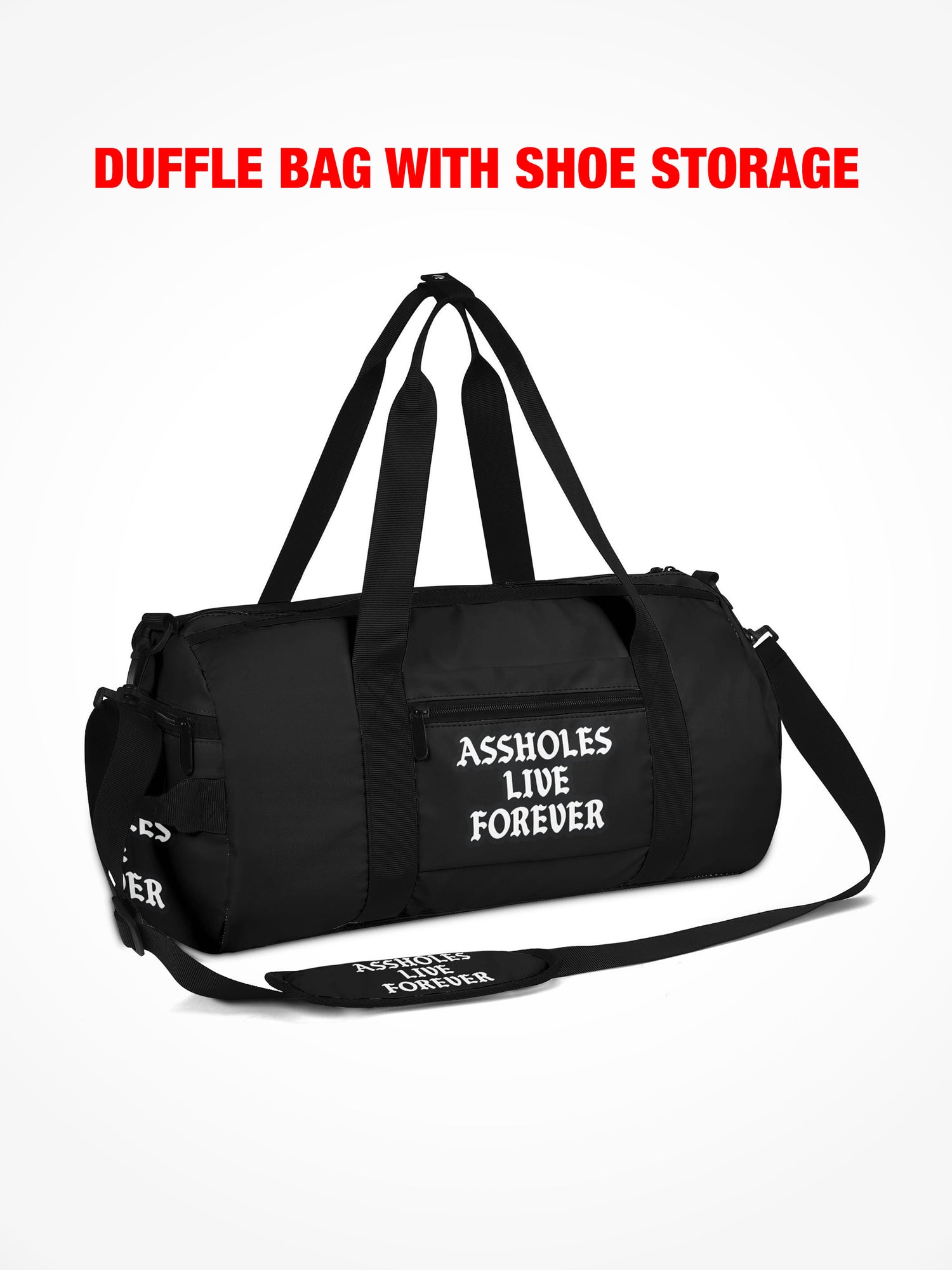 Duffle Bag - FULL OF DRUGS - BUBBLE FONT BLACK