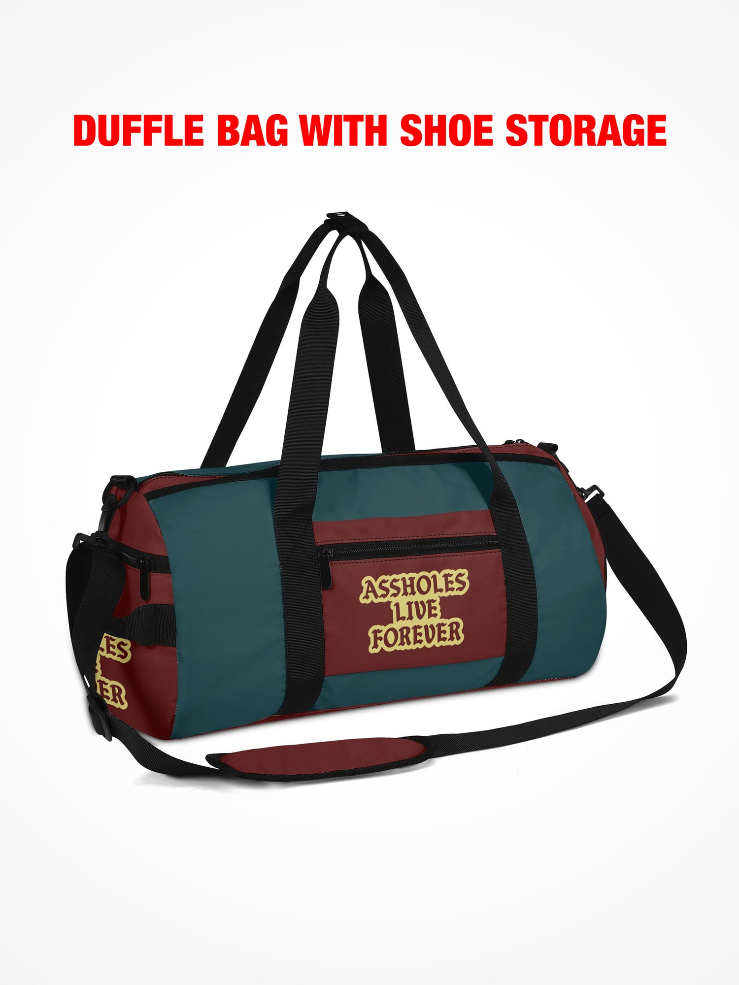 Duffle Bag - FULL OF DRUGS - NAVY BURGUNDY