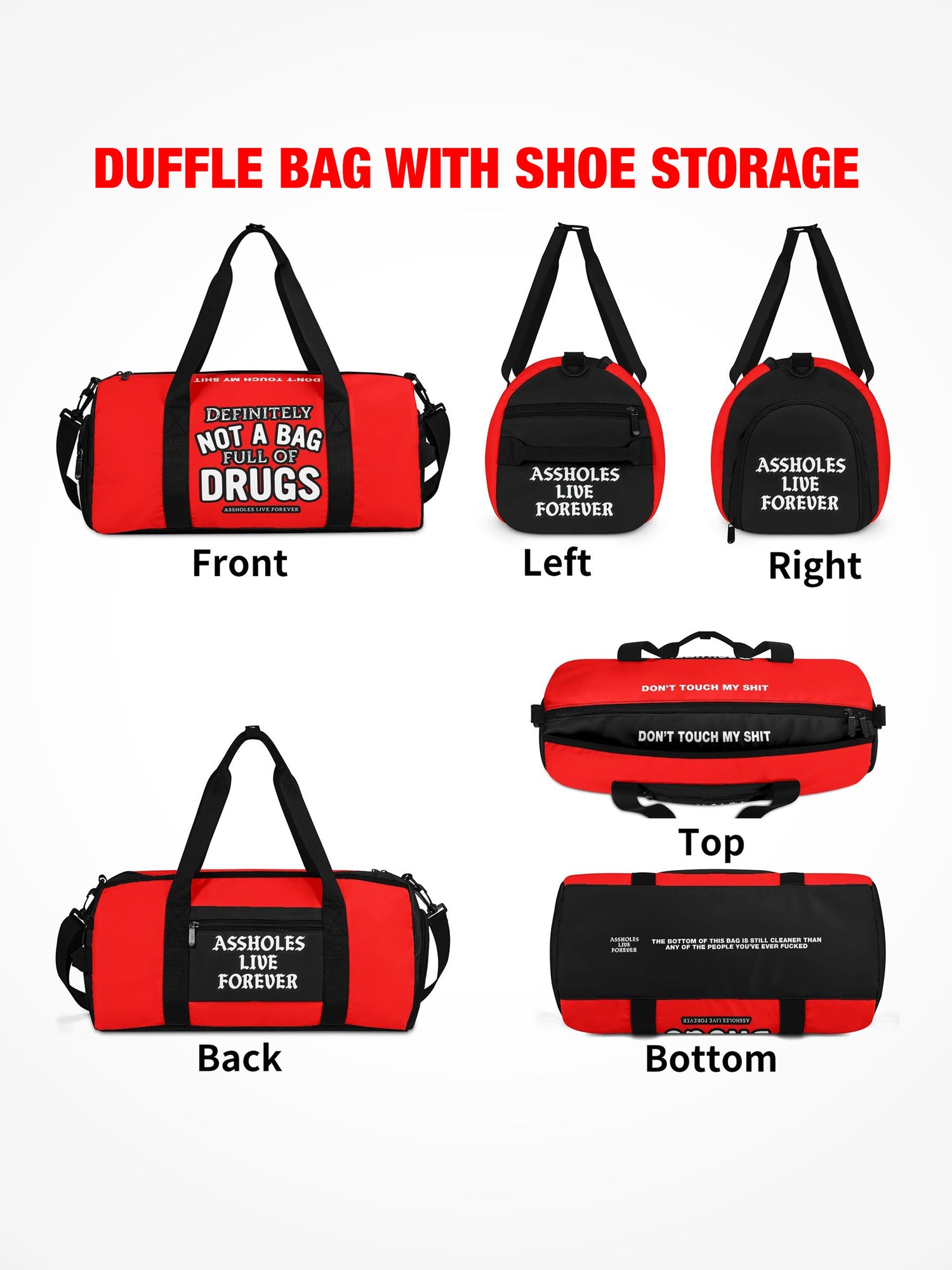 Duffle Bag - FULL OF DRUGS - RED