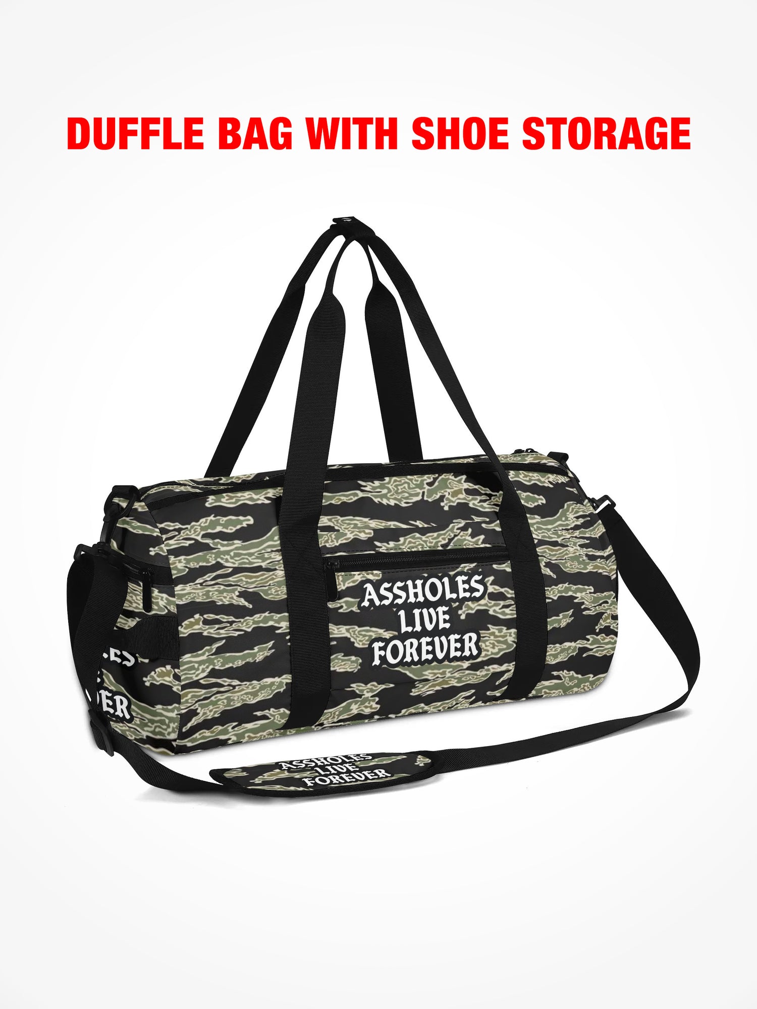 Duffle Bag - FULL OF SHIT GREEN TIGER