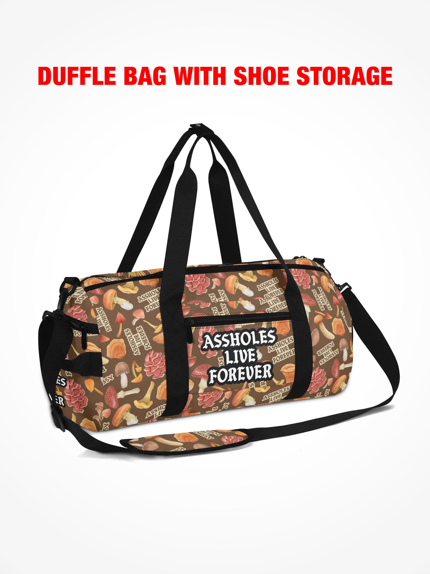 Duffle Bag - HAVE A NICE TRIP - Mushroom Collage