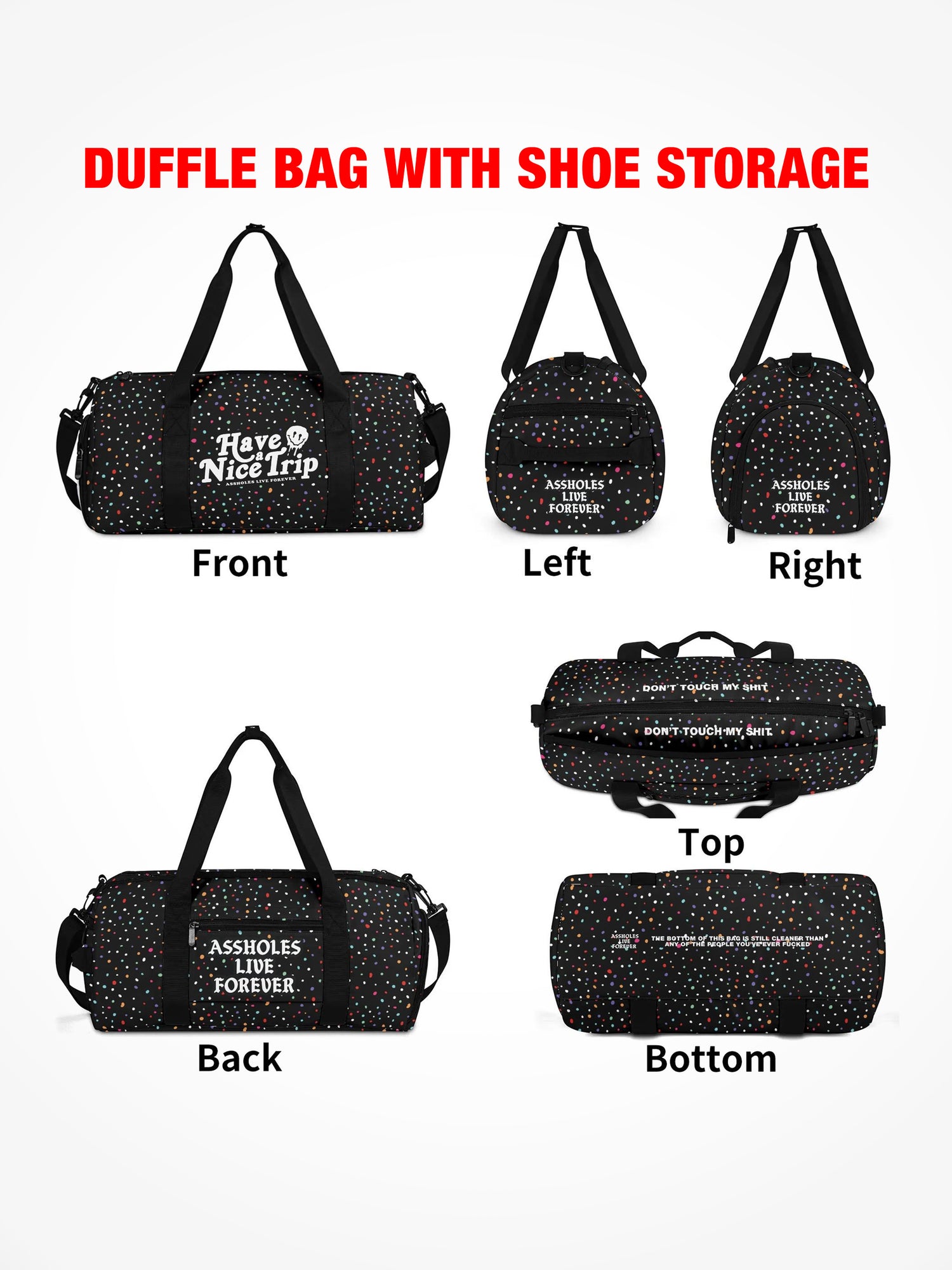 Duffle Bag - HAVE A NICE TRIP - Color Dust