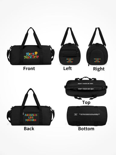 Duffle Bag - HAVE A NICE TRIP BLACK