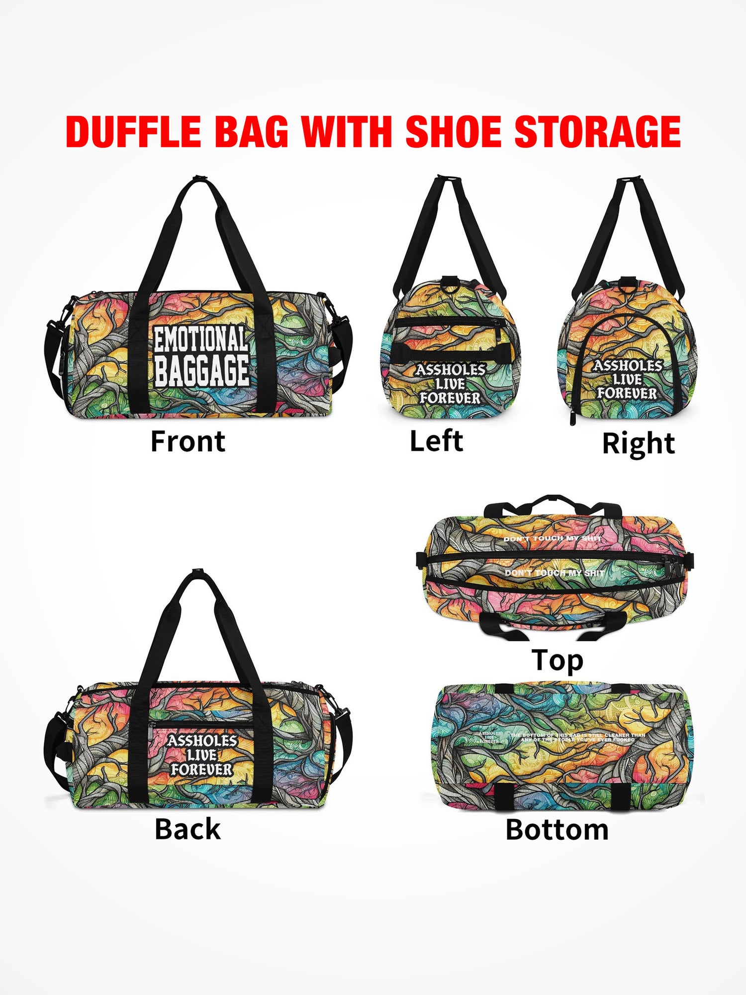 Duffle Bag - EMOTIONAL BAGGAGE - Rainbow Trees