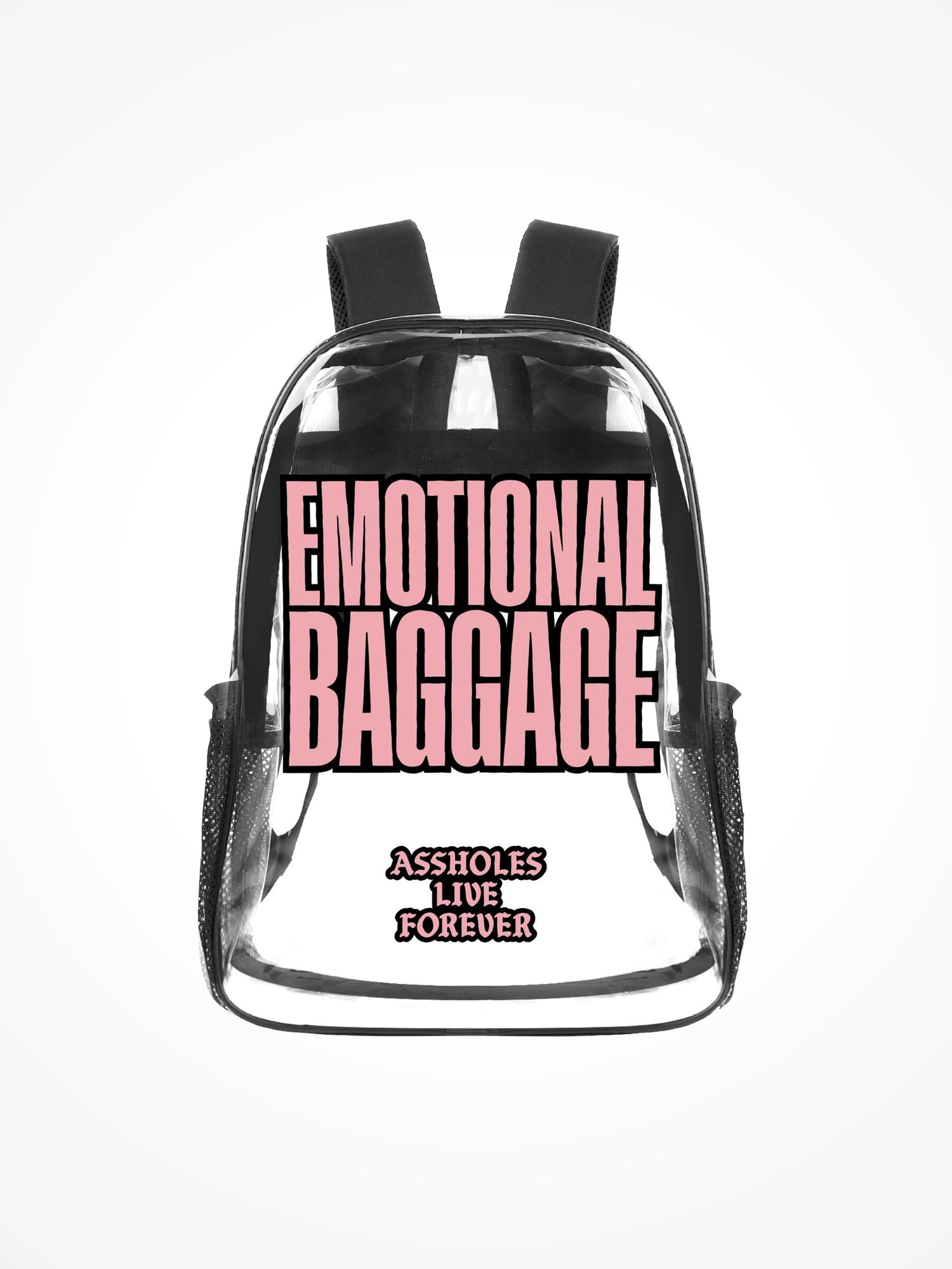 Transparent Backpack - Pink Emotional Baggage