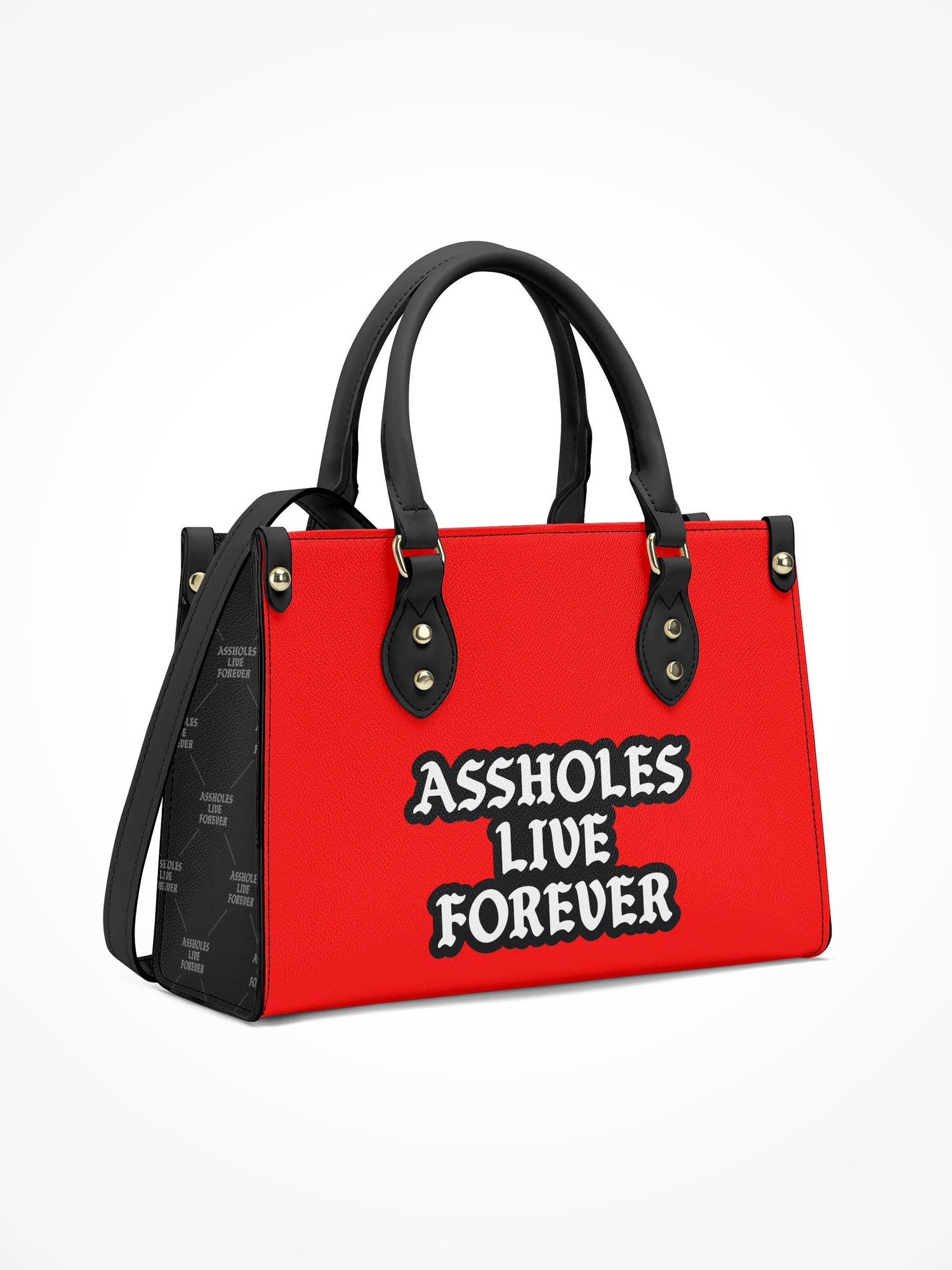 Handbag With Strap - EMOTIONAL BAGGAGE RED BLACK