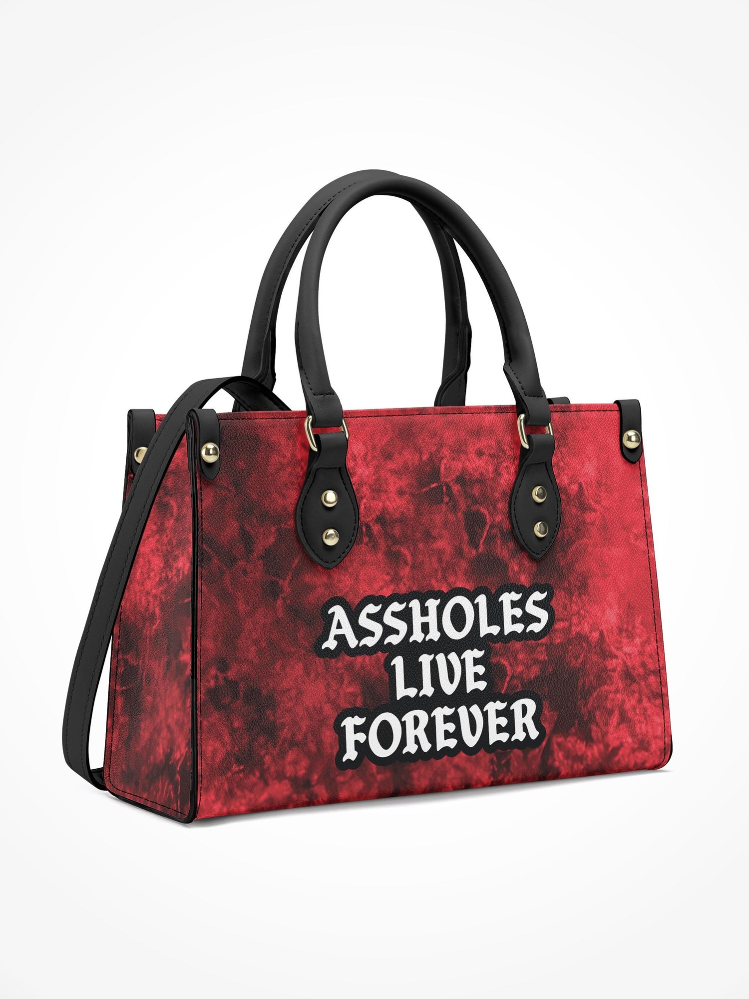 Handbag With Strap - Emotional Baggage Red Tie Dye
