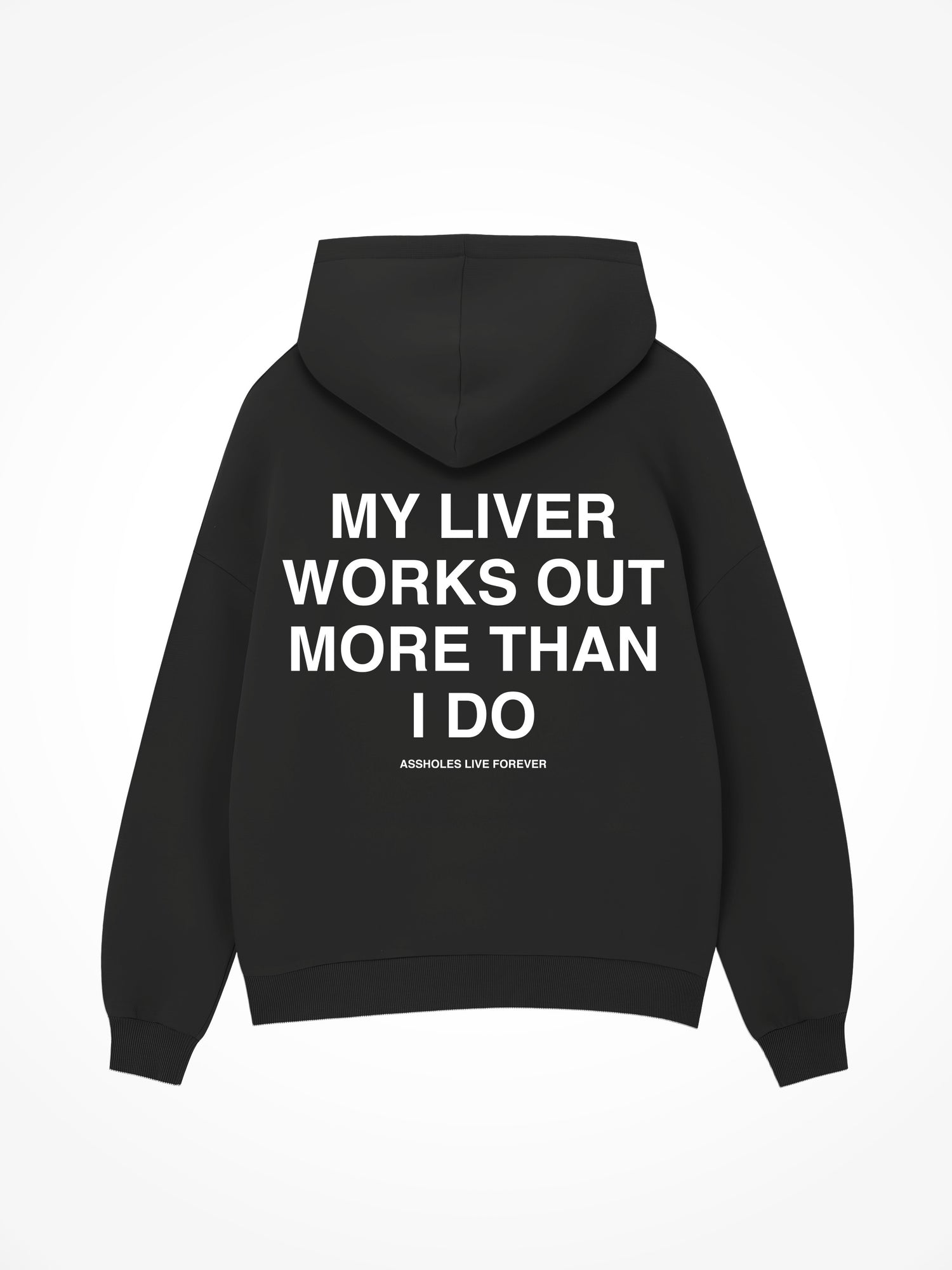 My Liver Works Out - Black Hoodie