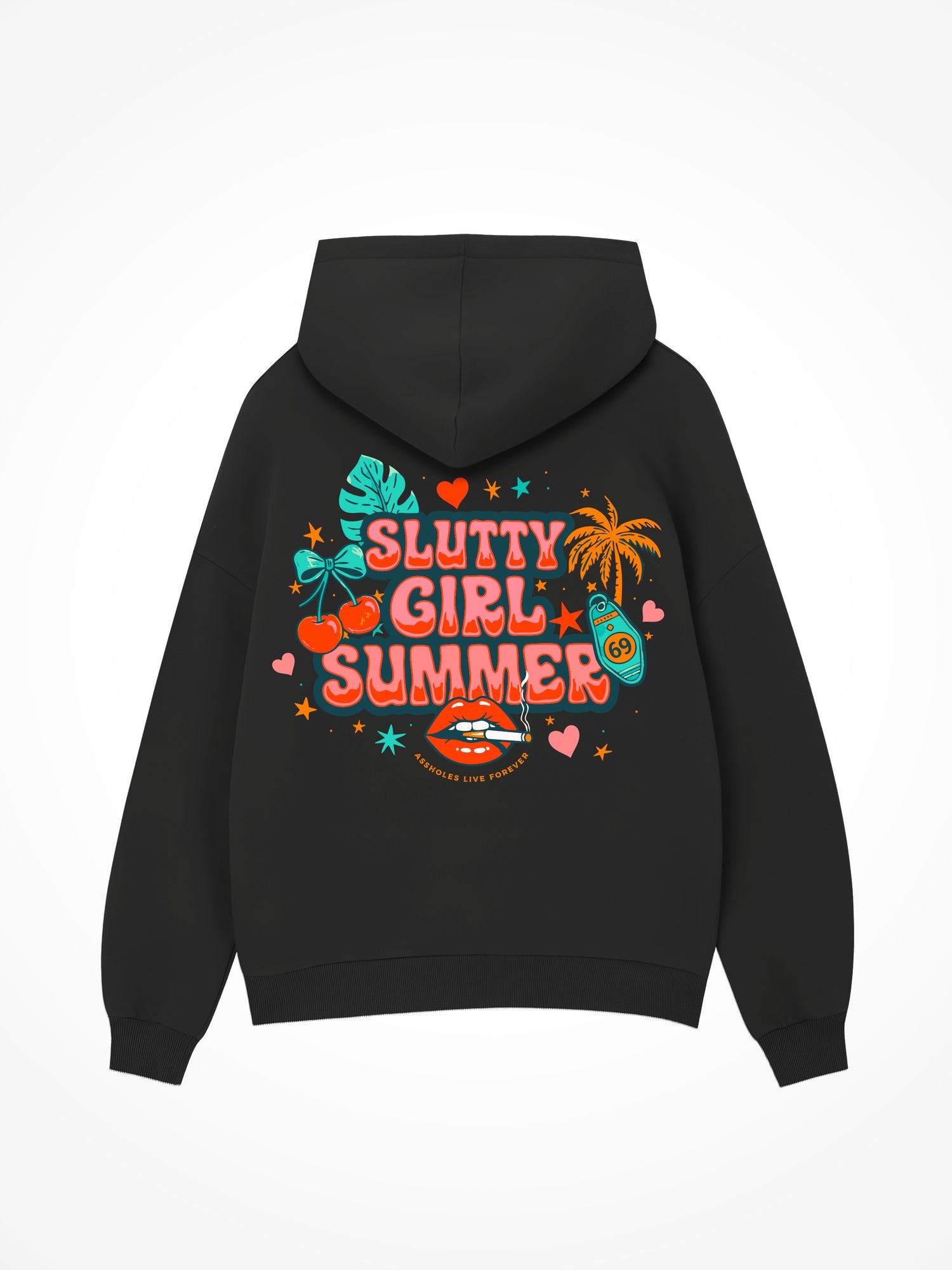 Slutty Girl Summer - Black Hoodie
