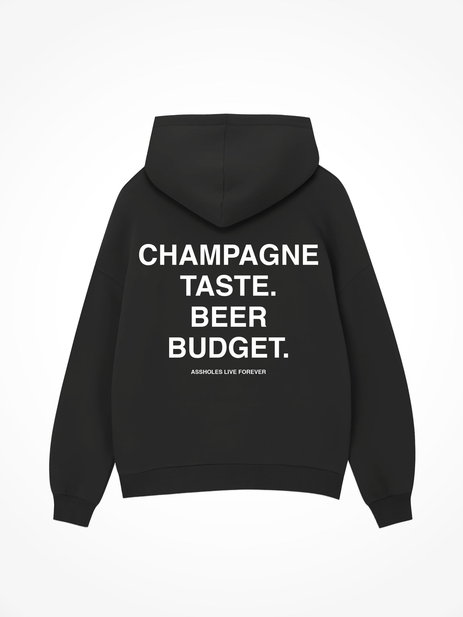 Champagne Taste - Black Hoodie