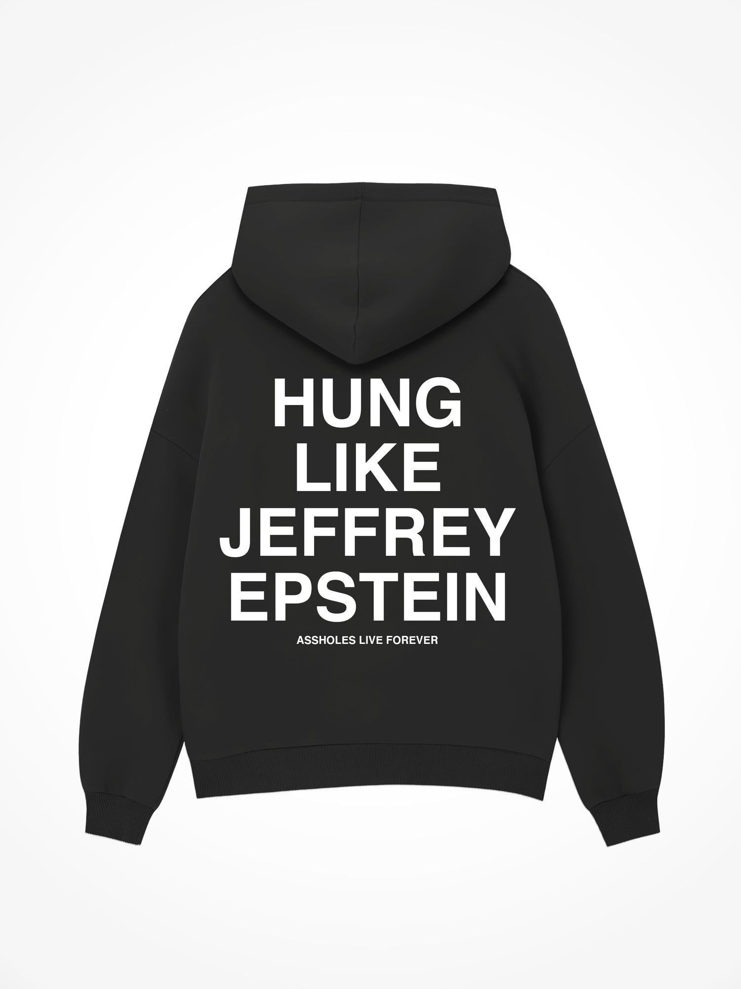 Hung Like Jeffrey Epstein - Black Hoodie