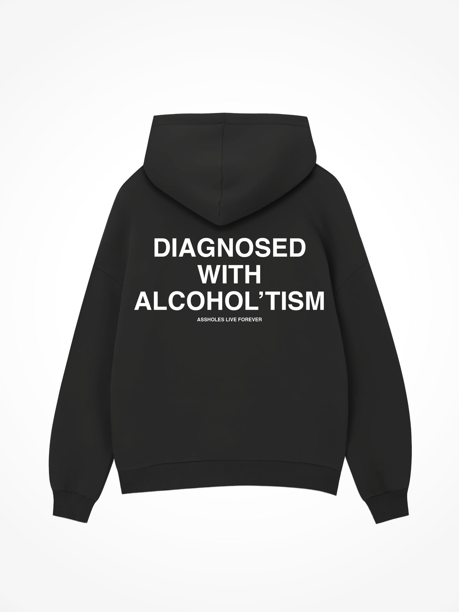 Diagnosed With AlcoholTism - Black Hoodie