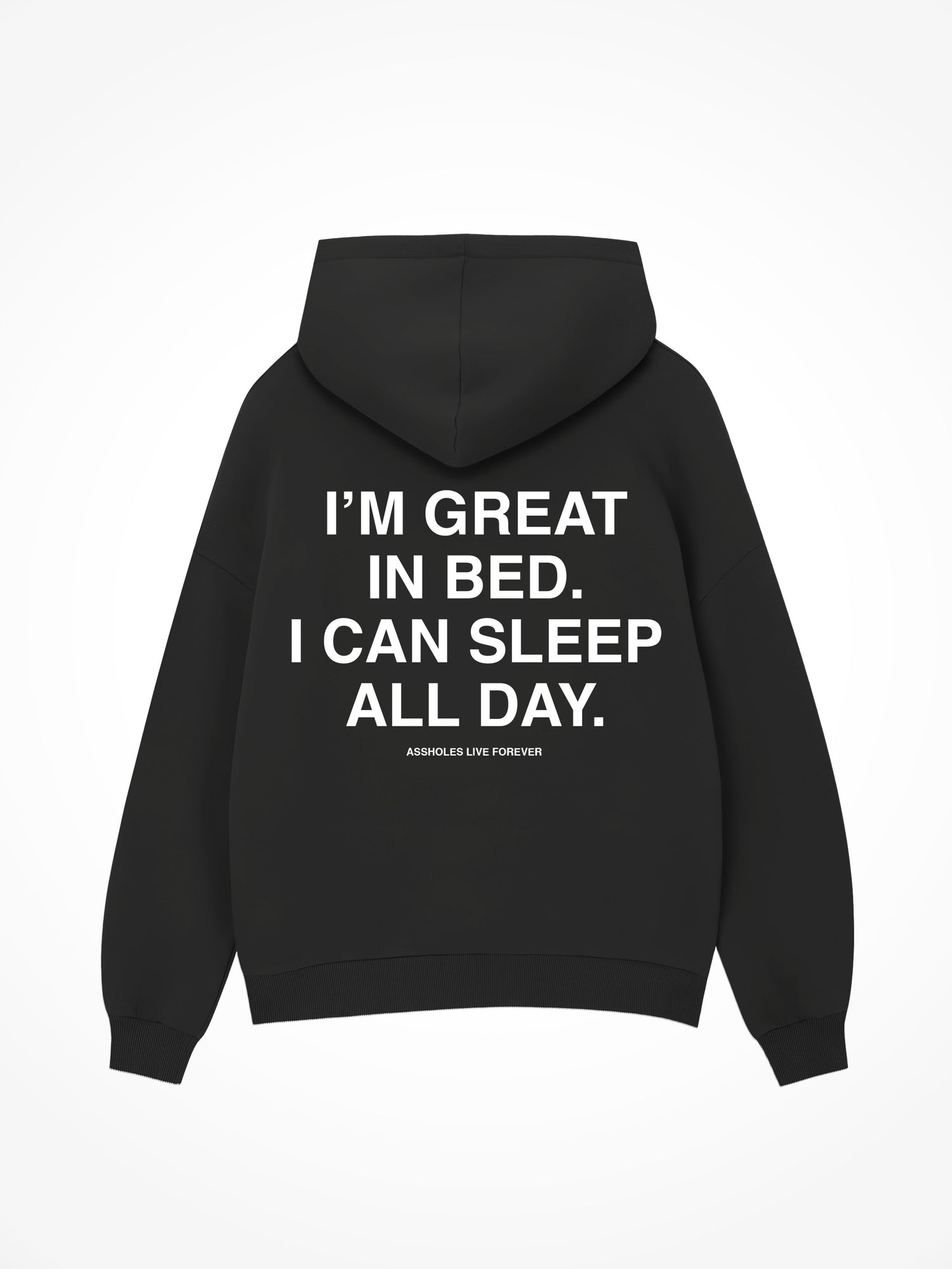 Great in Bed - Black Hoodie