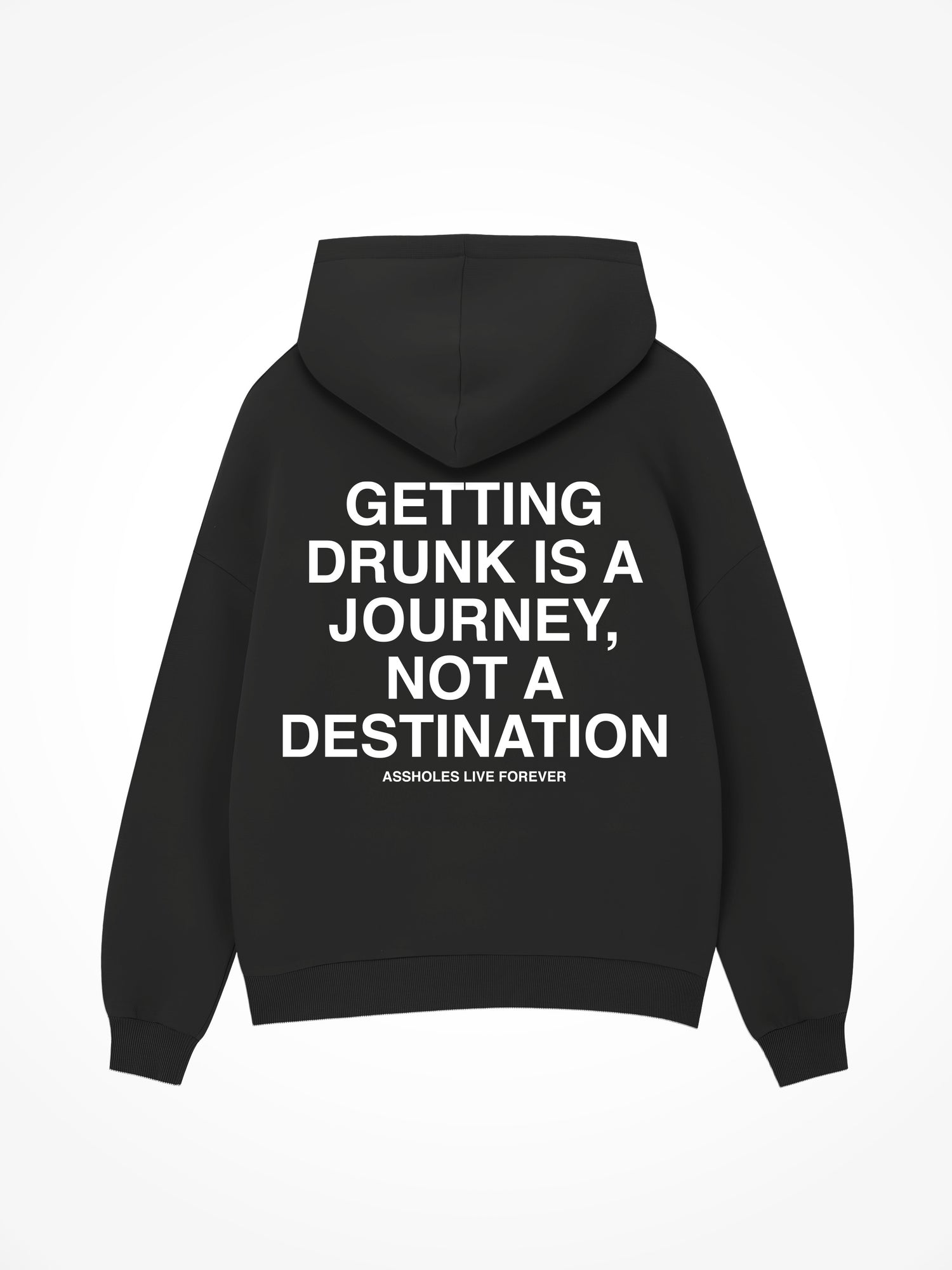 Getting Drunk Is A Journey - Black Hoodie