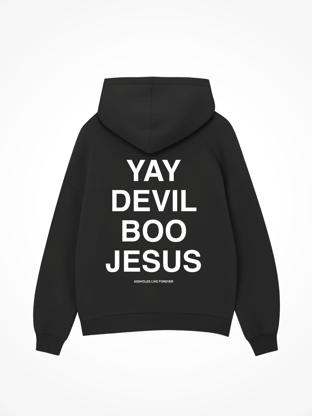 Yay Devil Boo Jesus - Black Hoodie