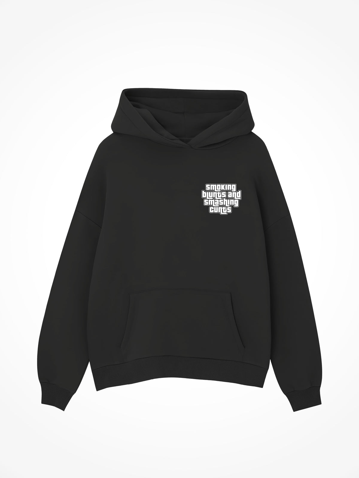 Smoking Blunts Smashing Cunts GTA - Black Hoodie